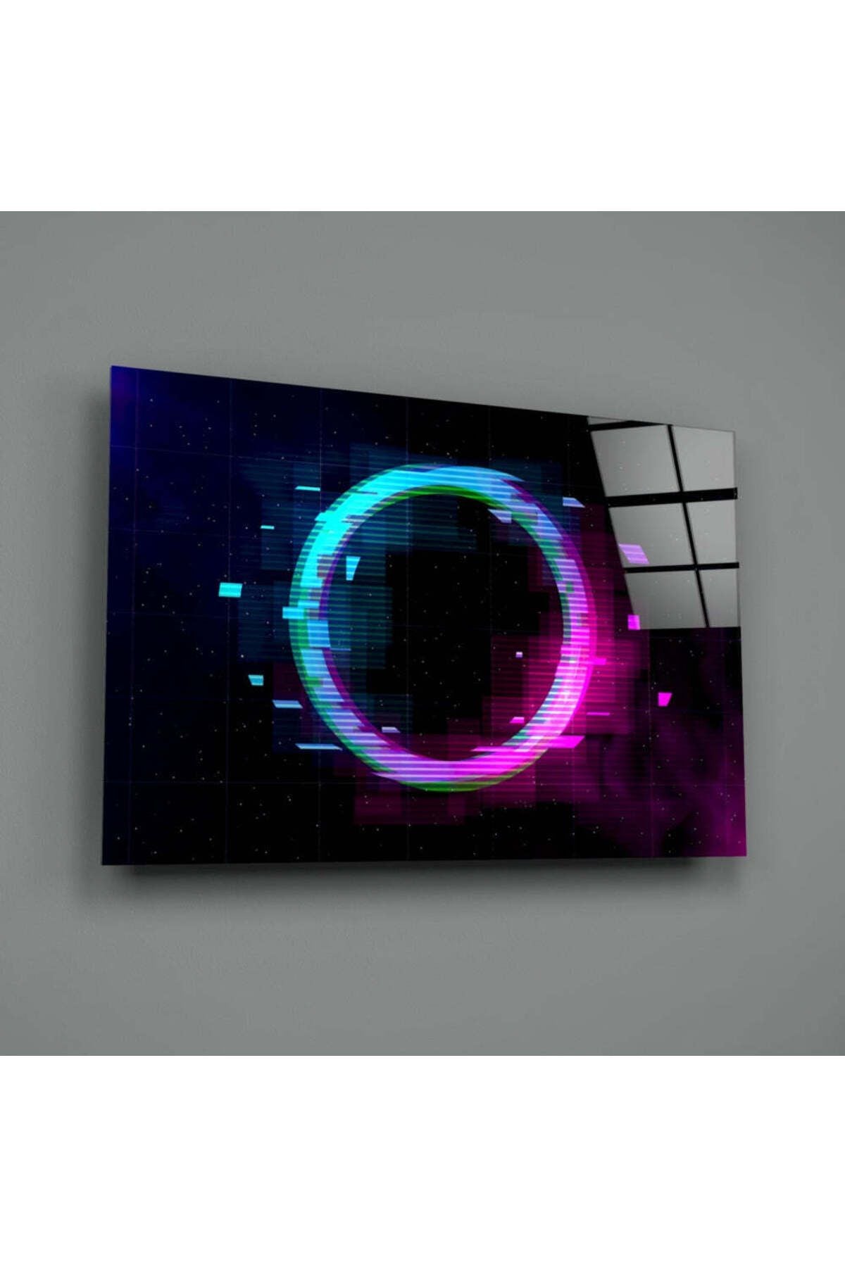 Neon Çember Cam Tablo