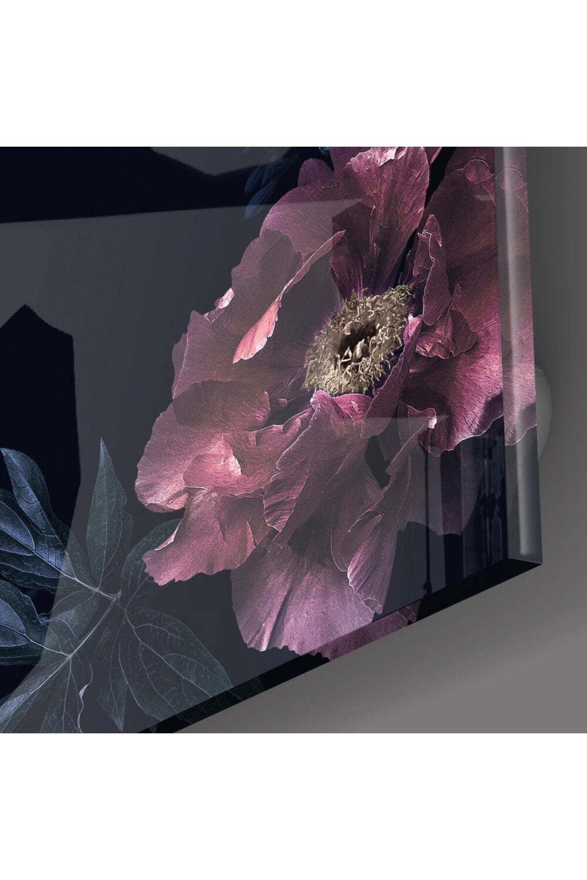 Floral Desen Cam Tablo