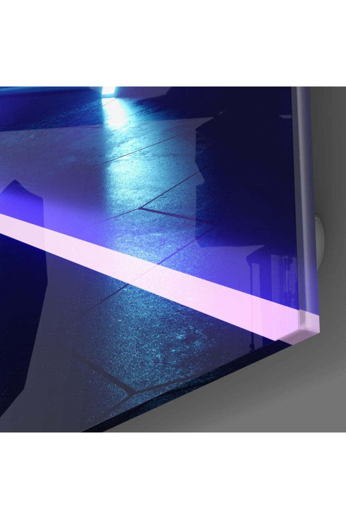 Neon Işıklar Cam Tablo