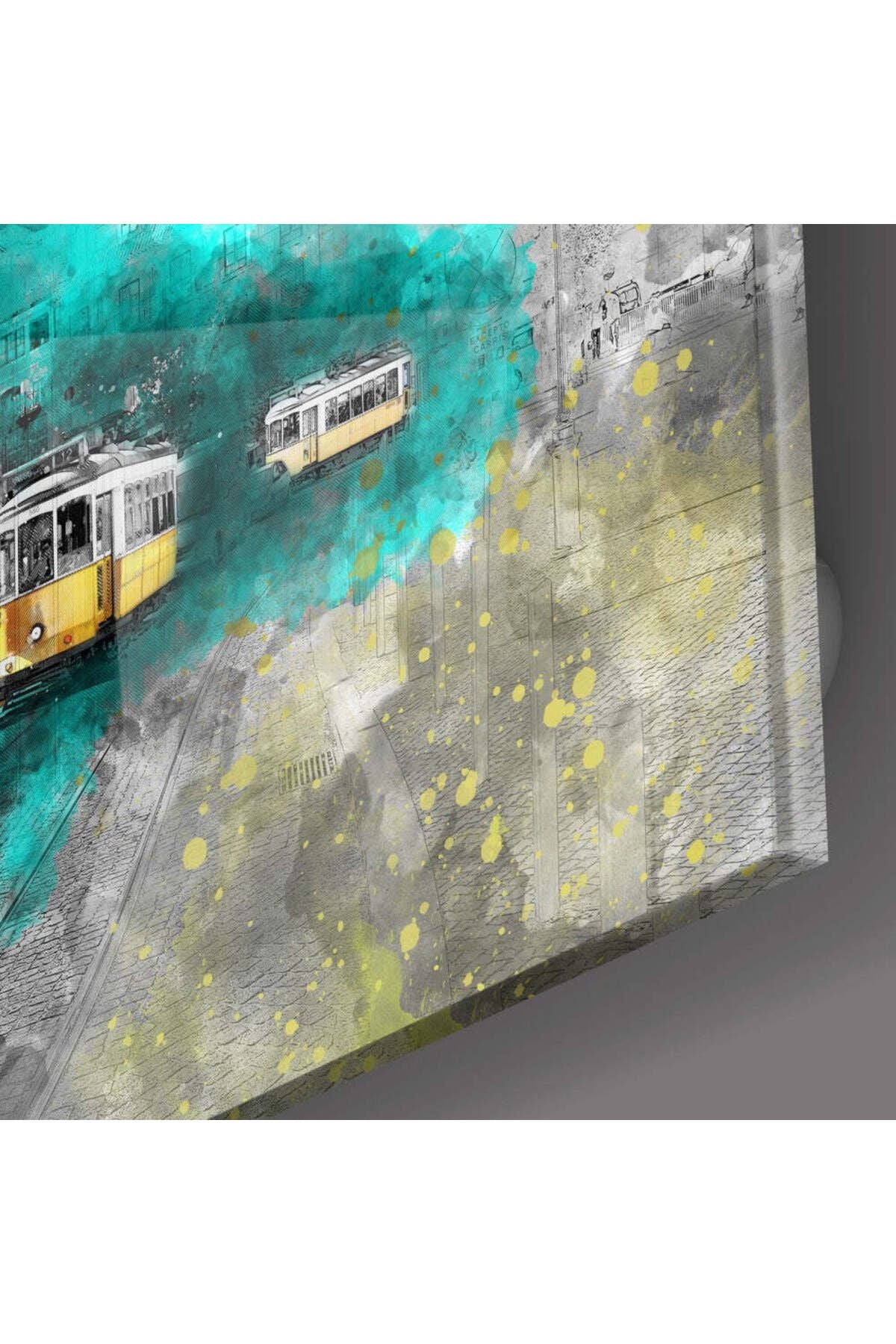 İllüstrasyon Tramvay Cam Tablo