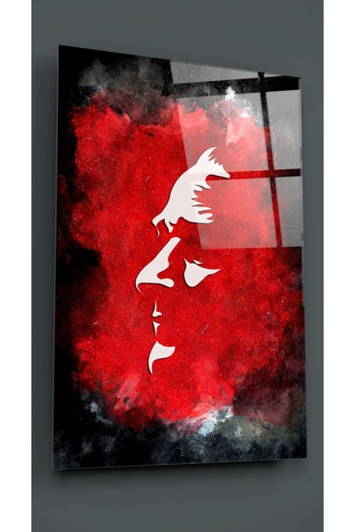 Atatürk Silüeti Cam Tablo