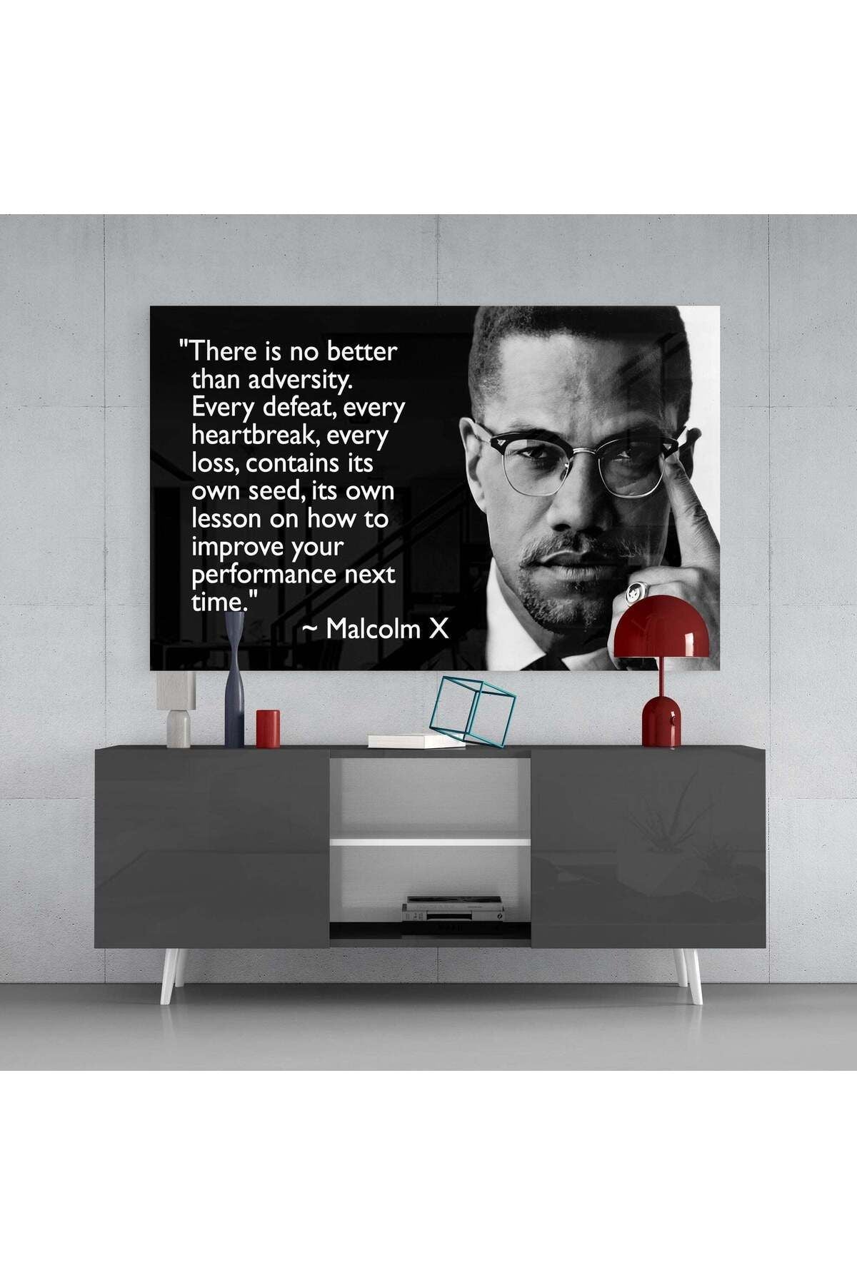 Malcolm X'İn Sözleri Cam Tablo