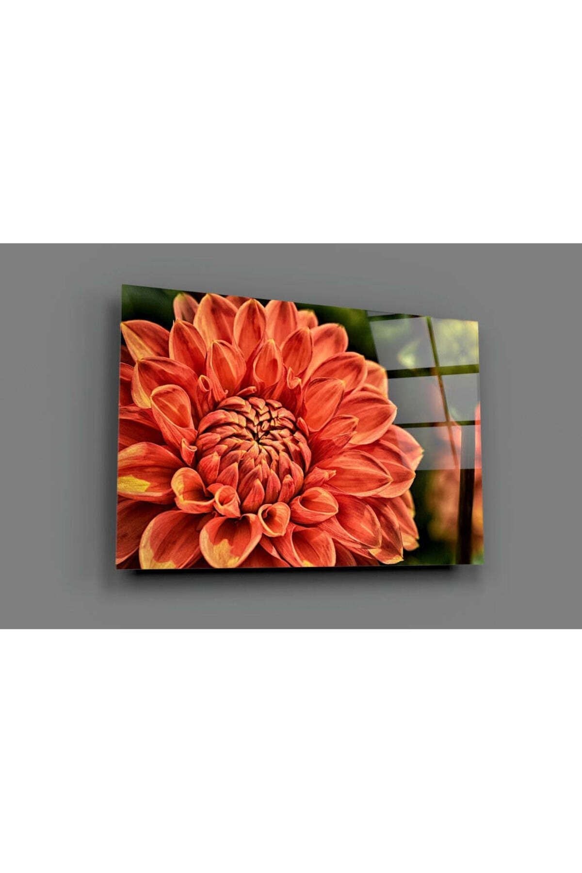 Turuncu Gerbera Cam Tablo
