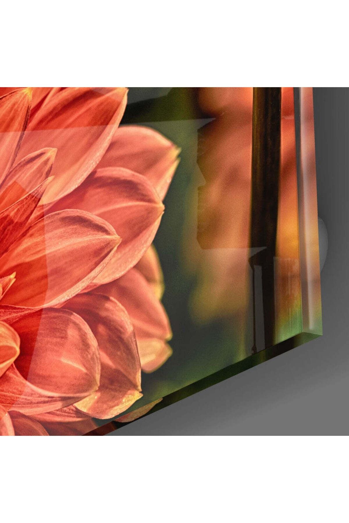 Turuncu Gerbera Cam Tablo