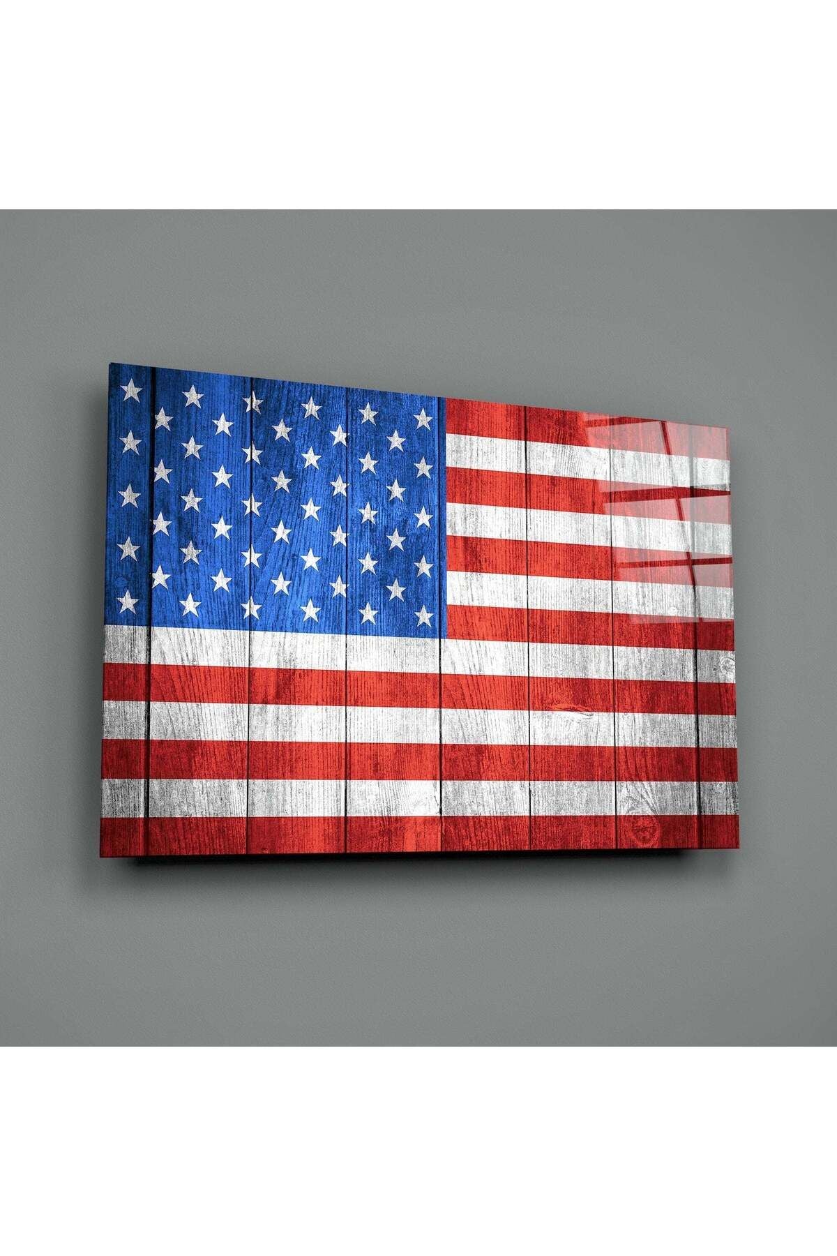 Amerika bayrağı Cam Tablo