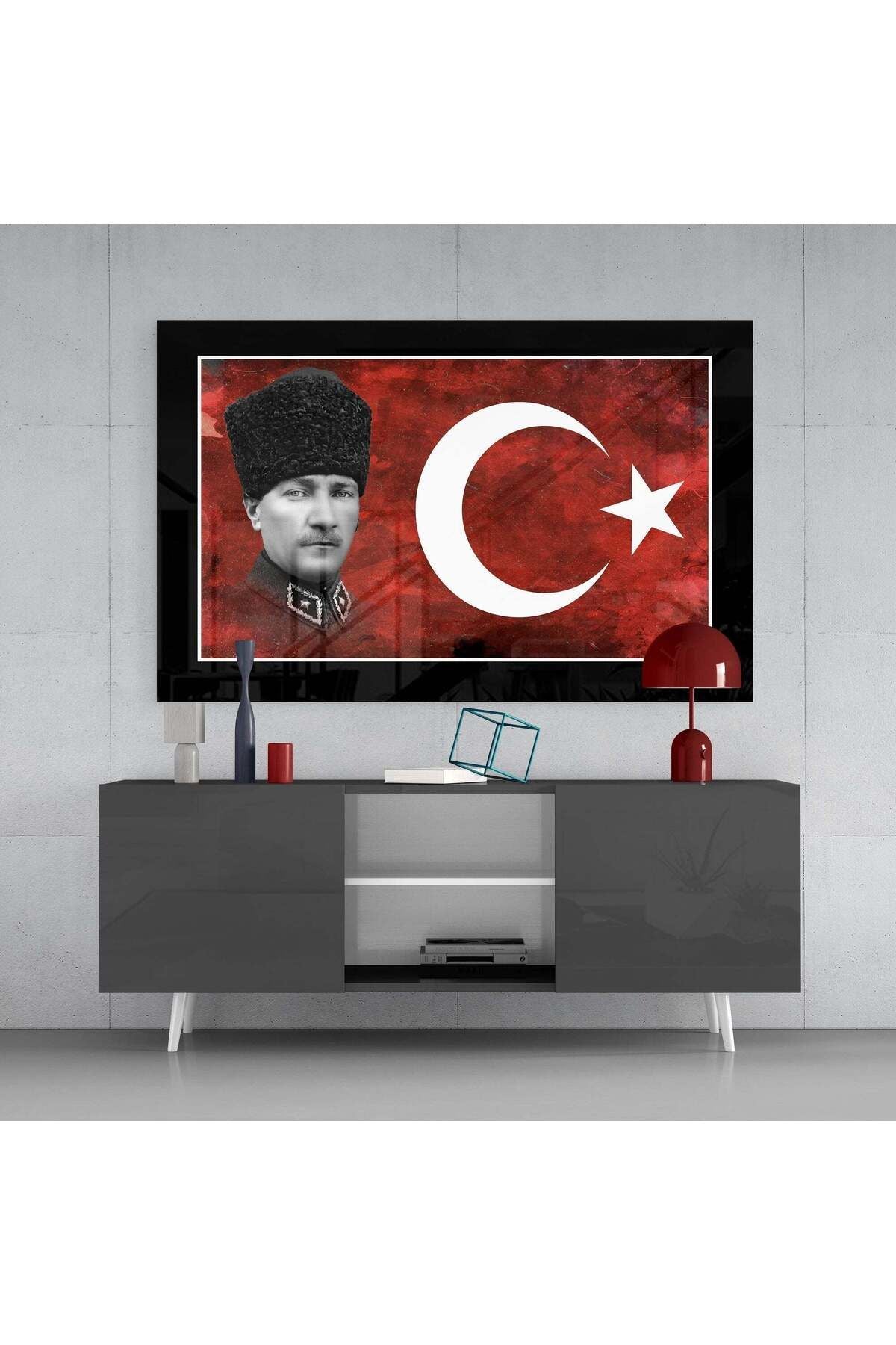 Türk Bayrağı Cam Tablo