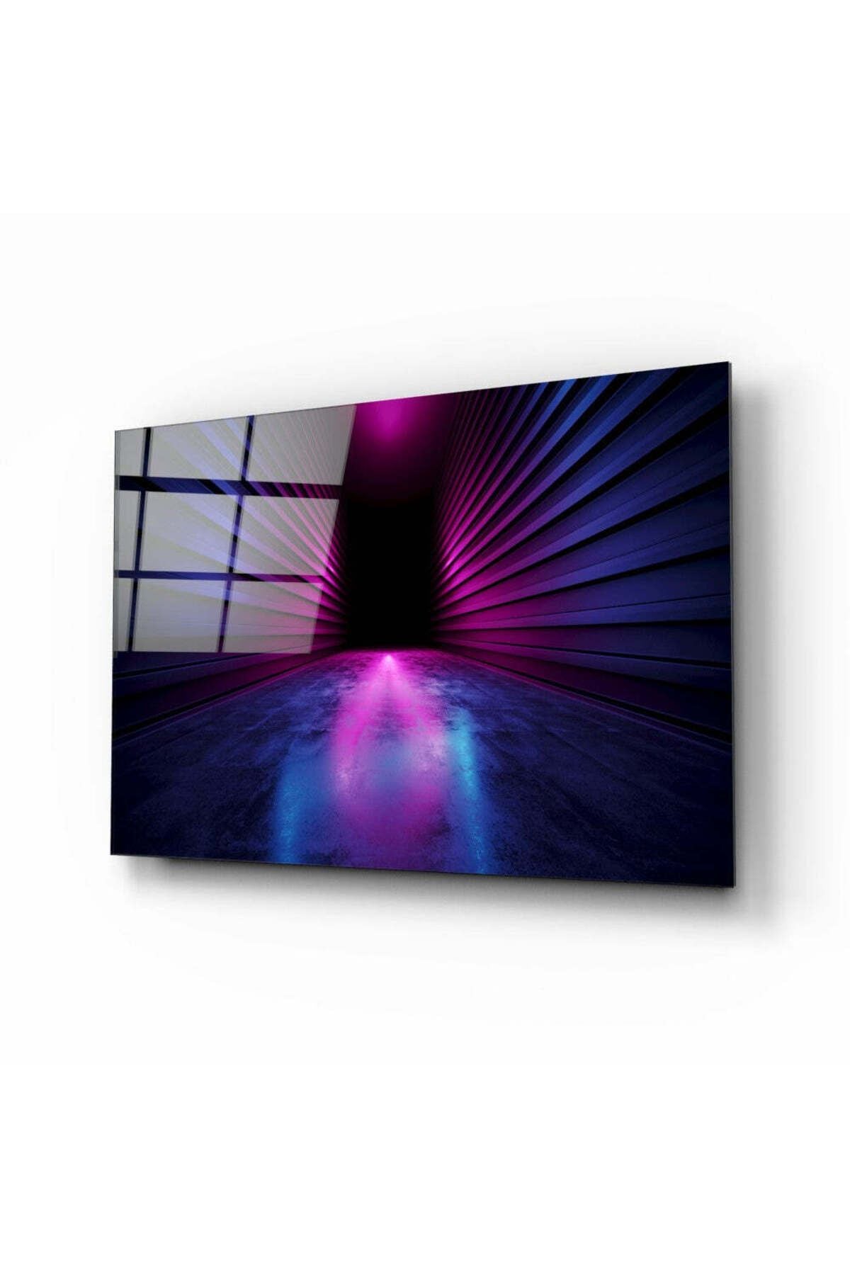 Neon Işıklar Cam Tablo