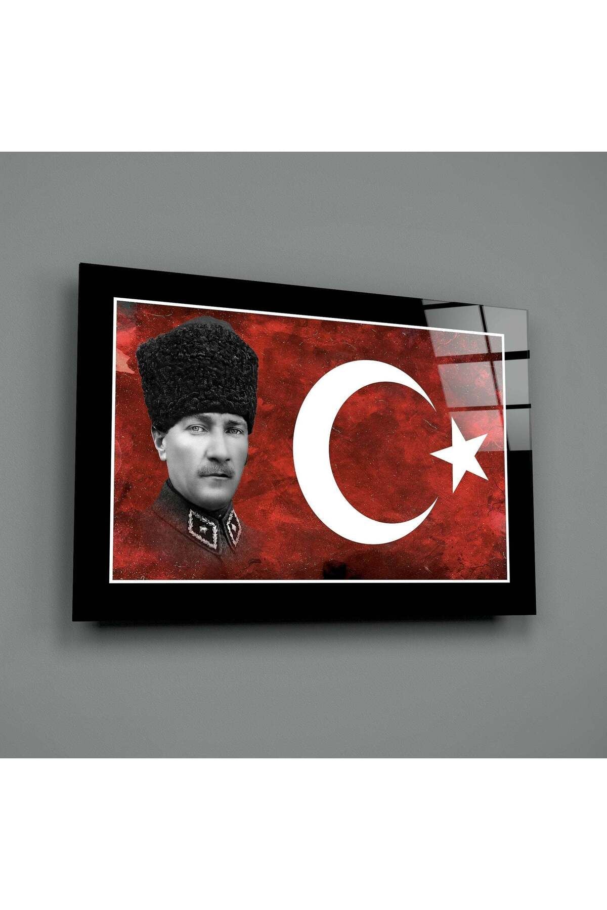 Türk Bayrağı Cam Tablo