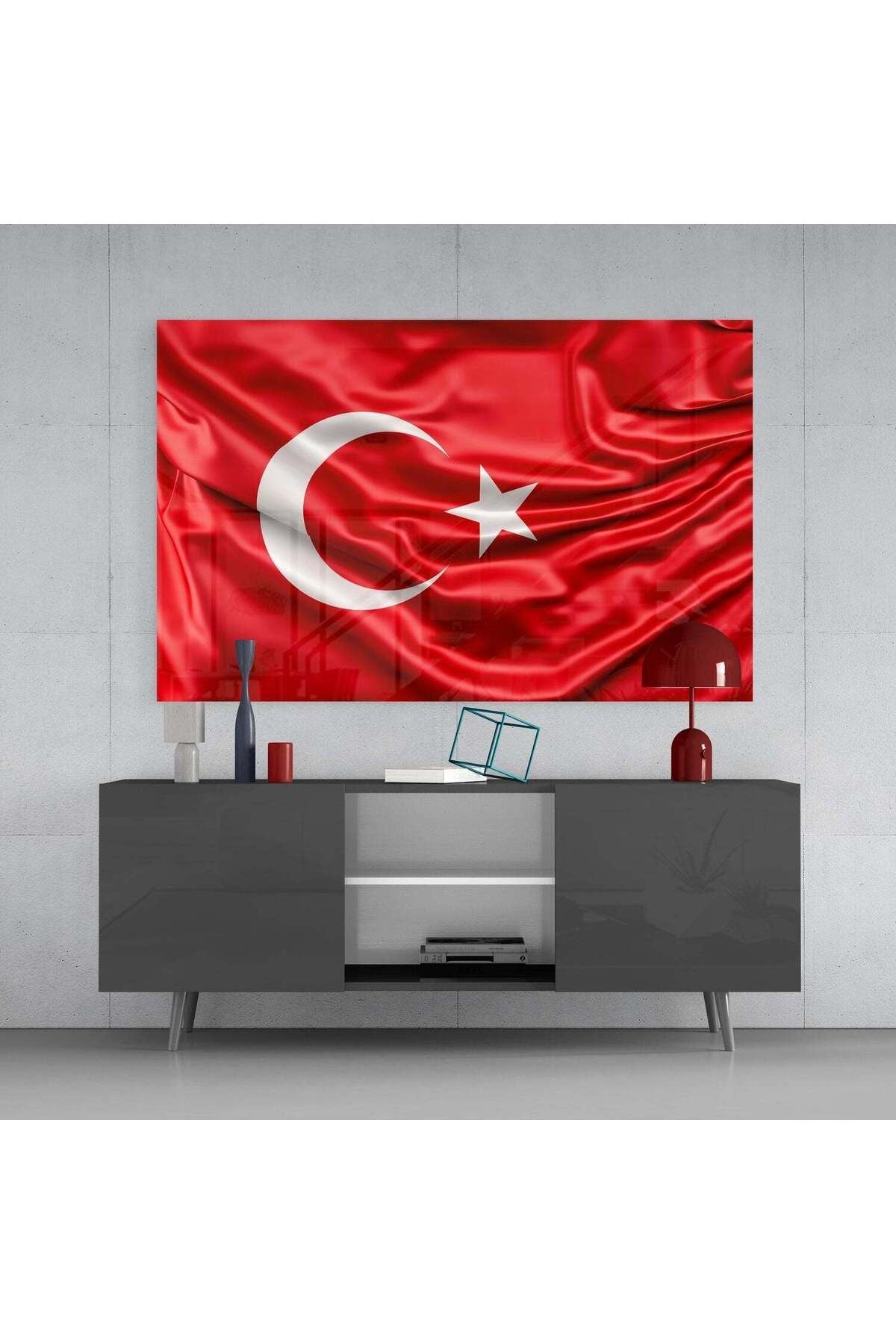 Türk Bayrağı Cam Tablo