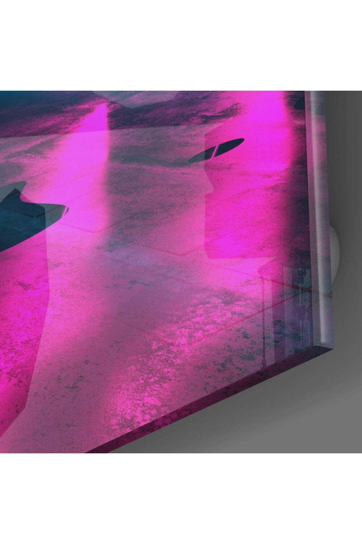 Neon Işıklar Cam Tablo