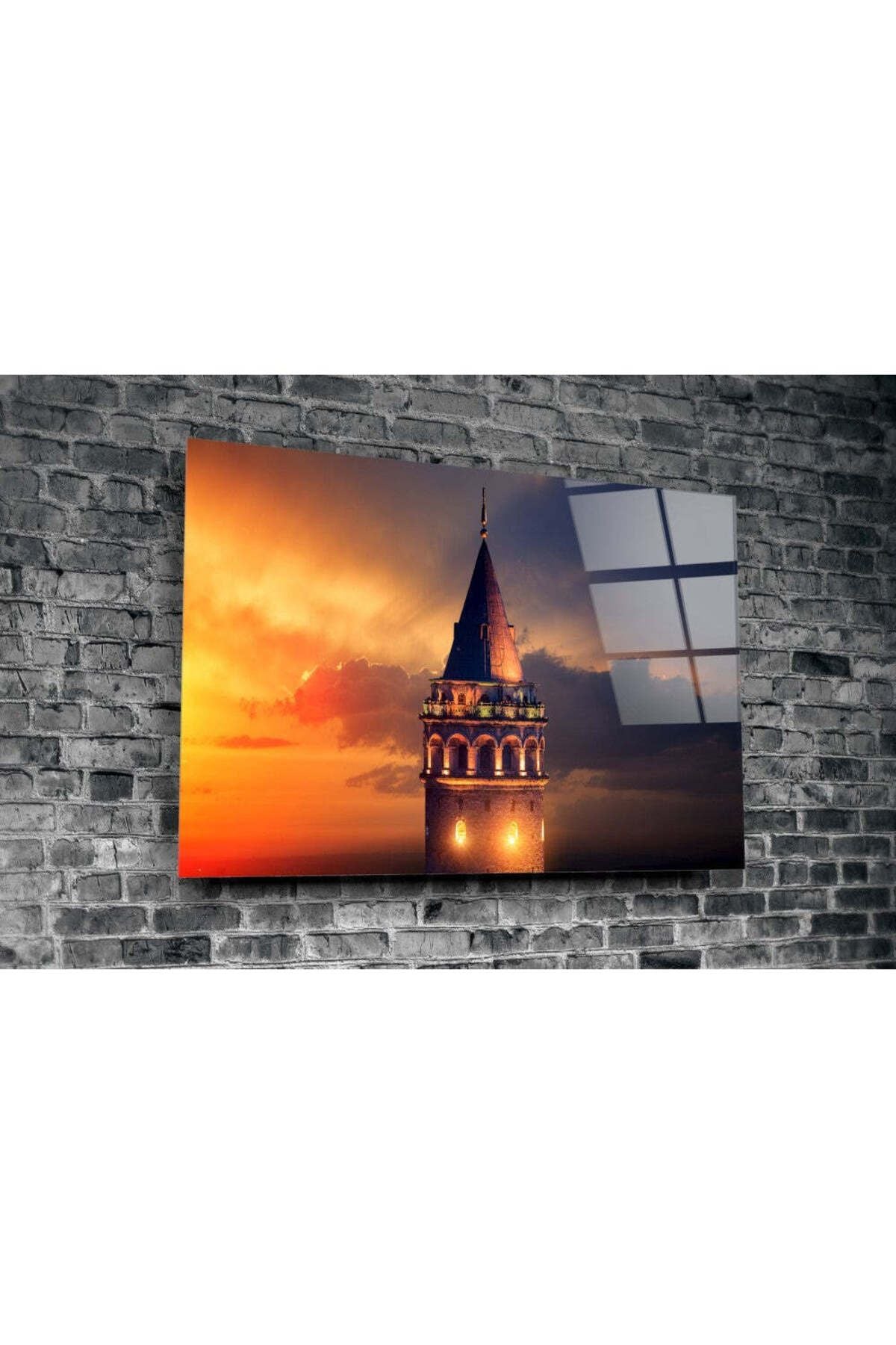 Galata Kulesi Cam Tablo
