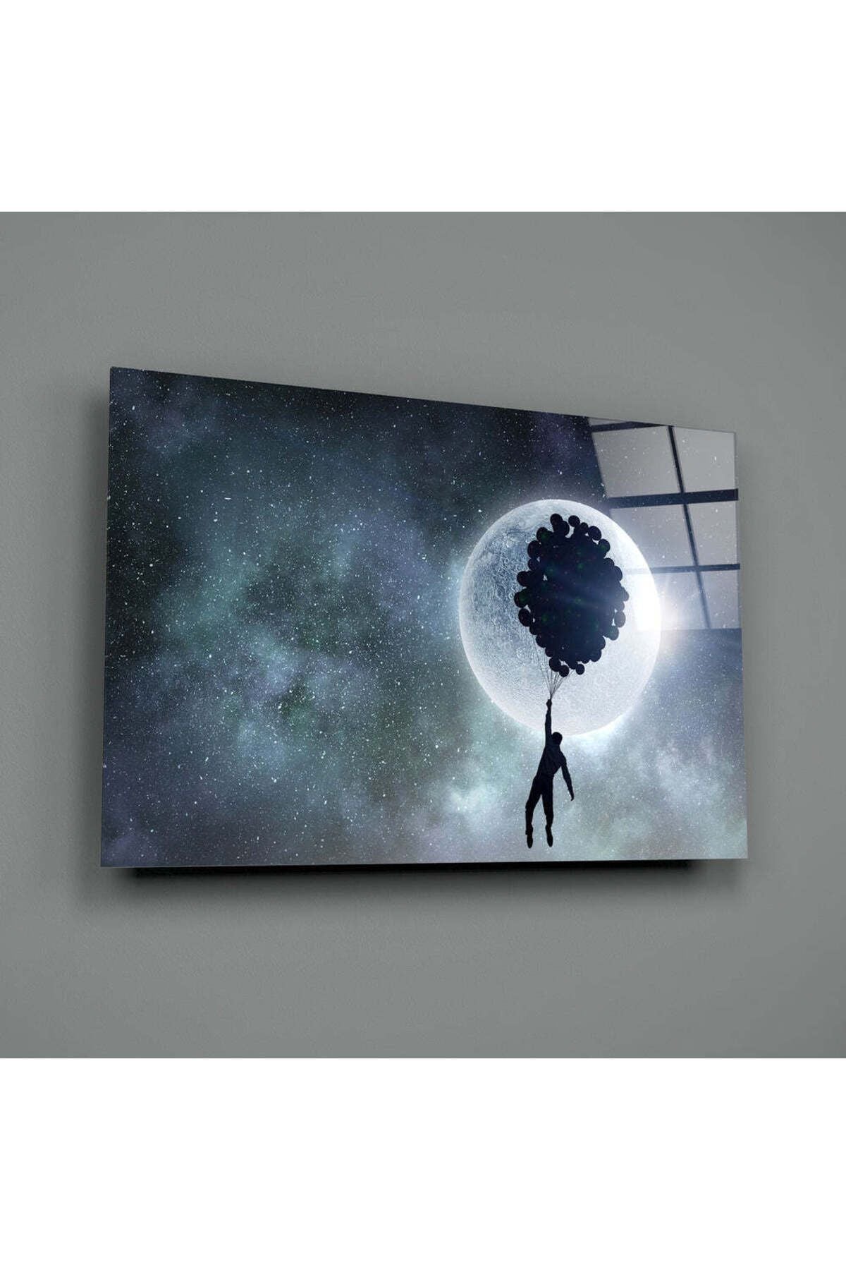 Uçan Balonlar Cam Tablo