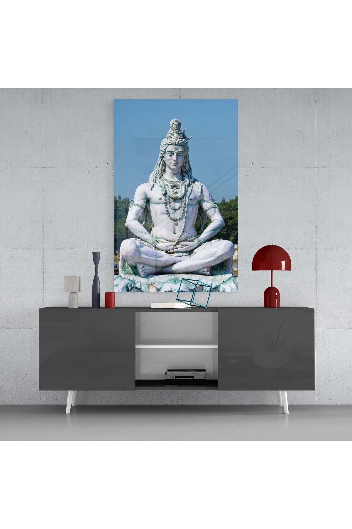 Meditasyonda Shiva Cam Tablo