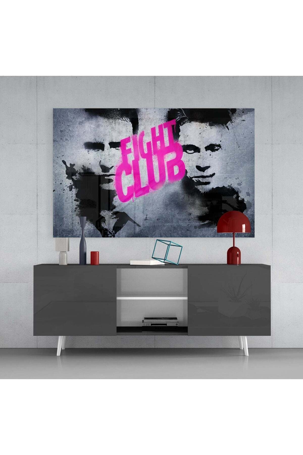 Dövüş Kulübü Posteri Cam Tablo