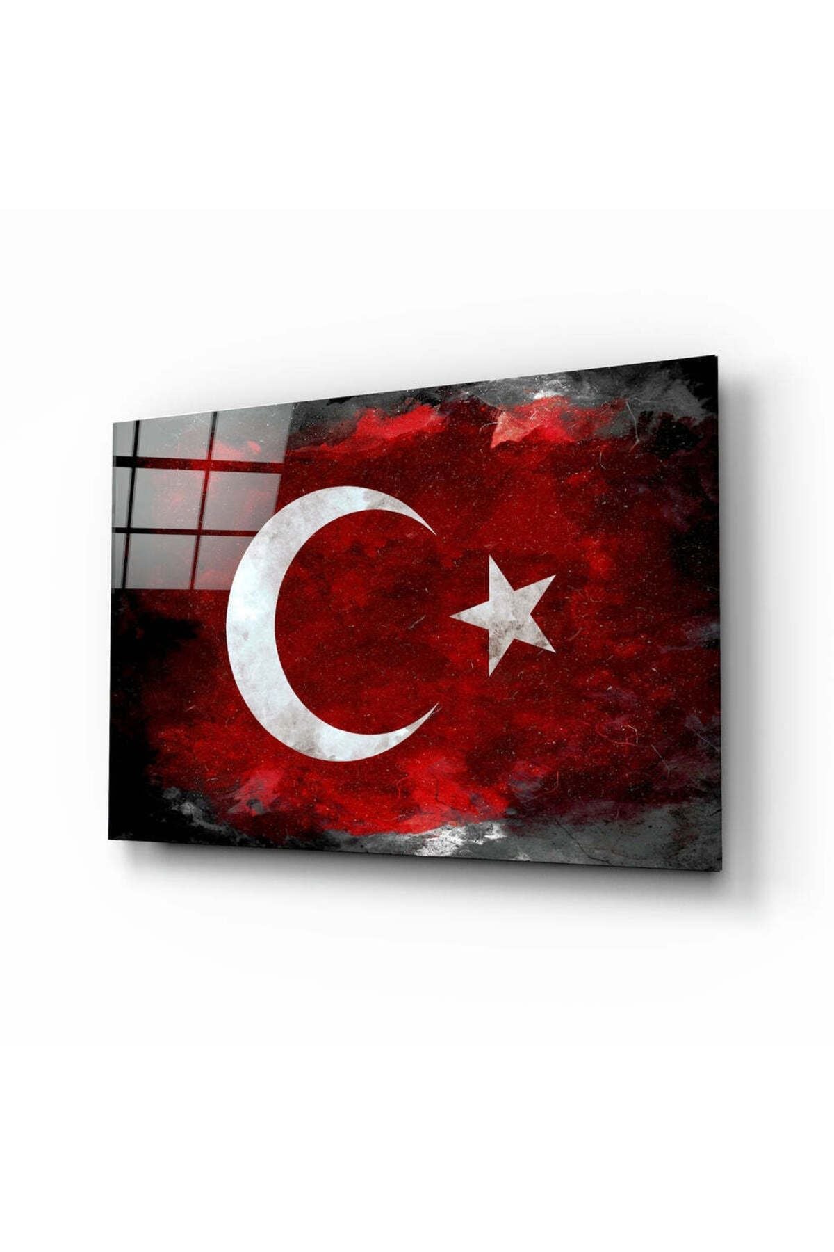 Türk Bayrağı Cam Tablo