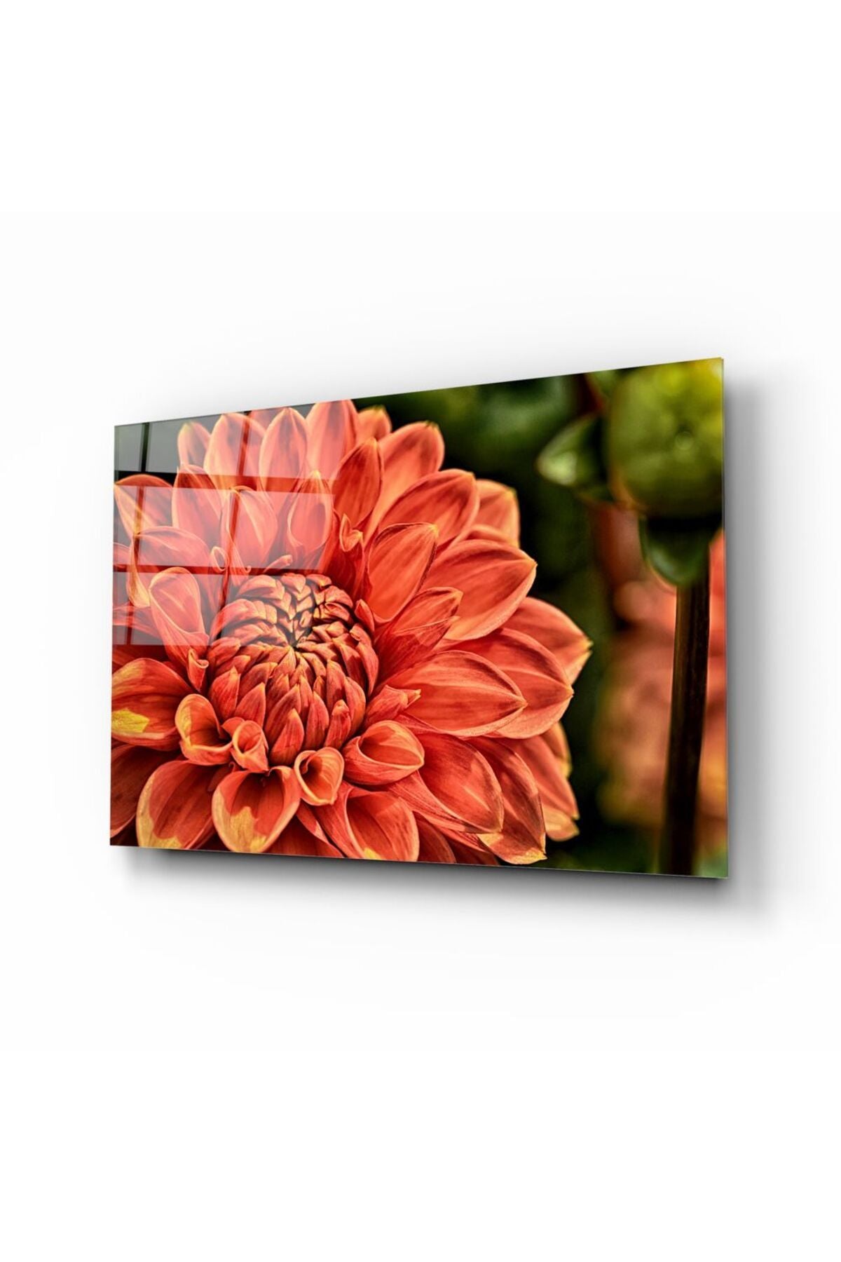 Turuncu Gerbera Cam Tablo
