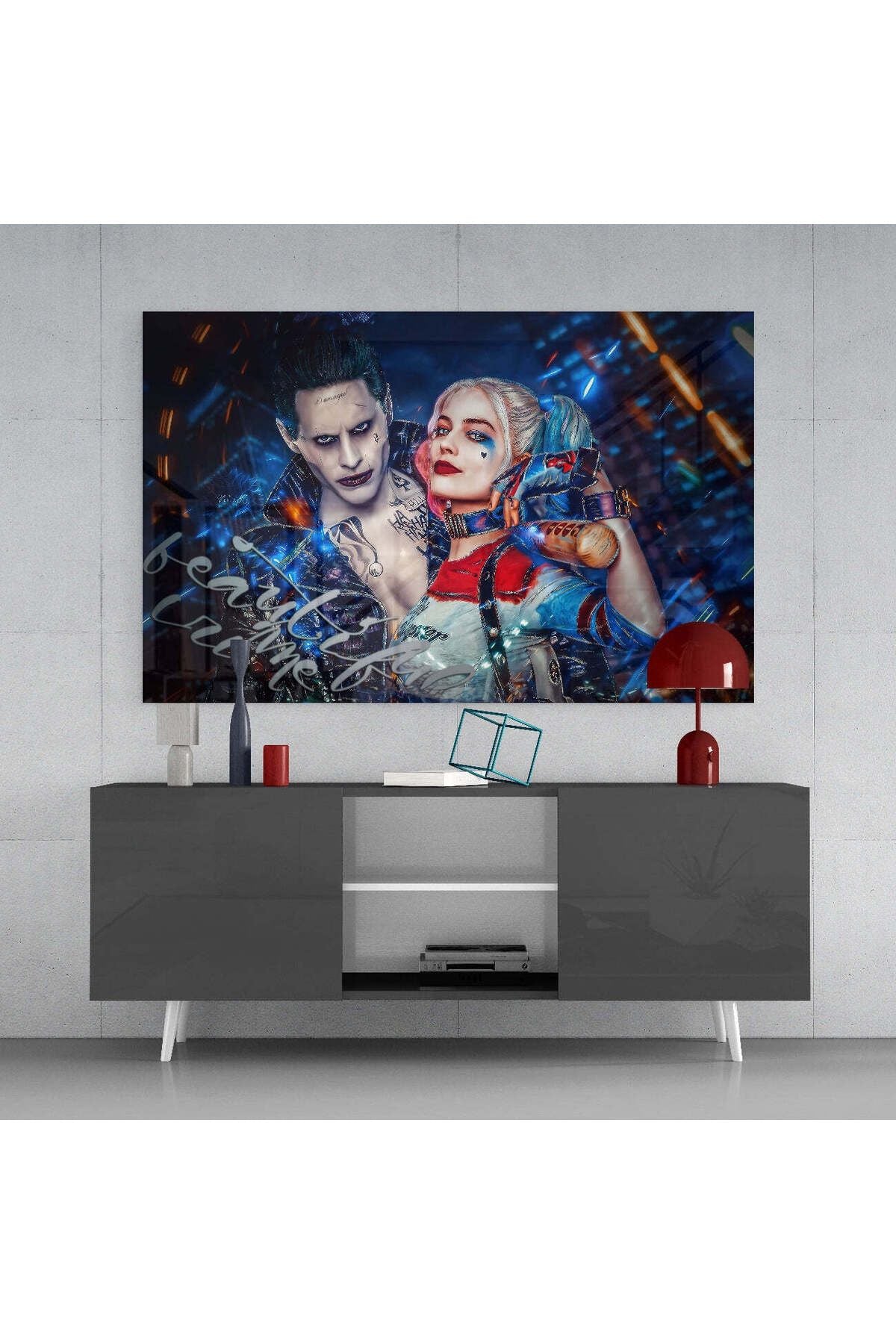 Harley Quinn ve Joker Cam Tablo
