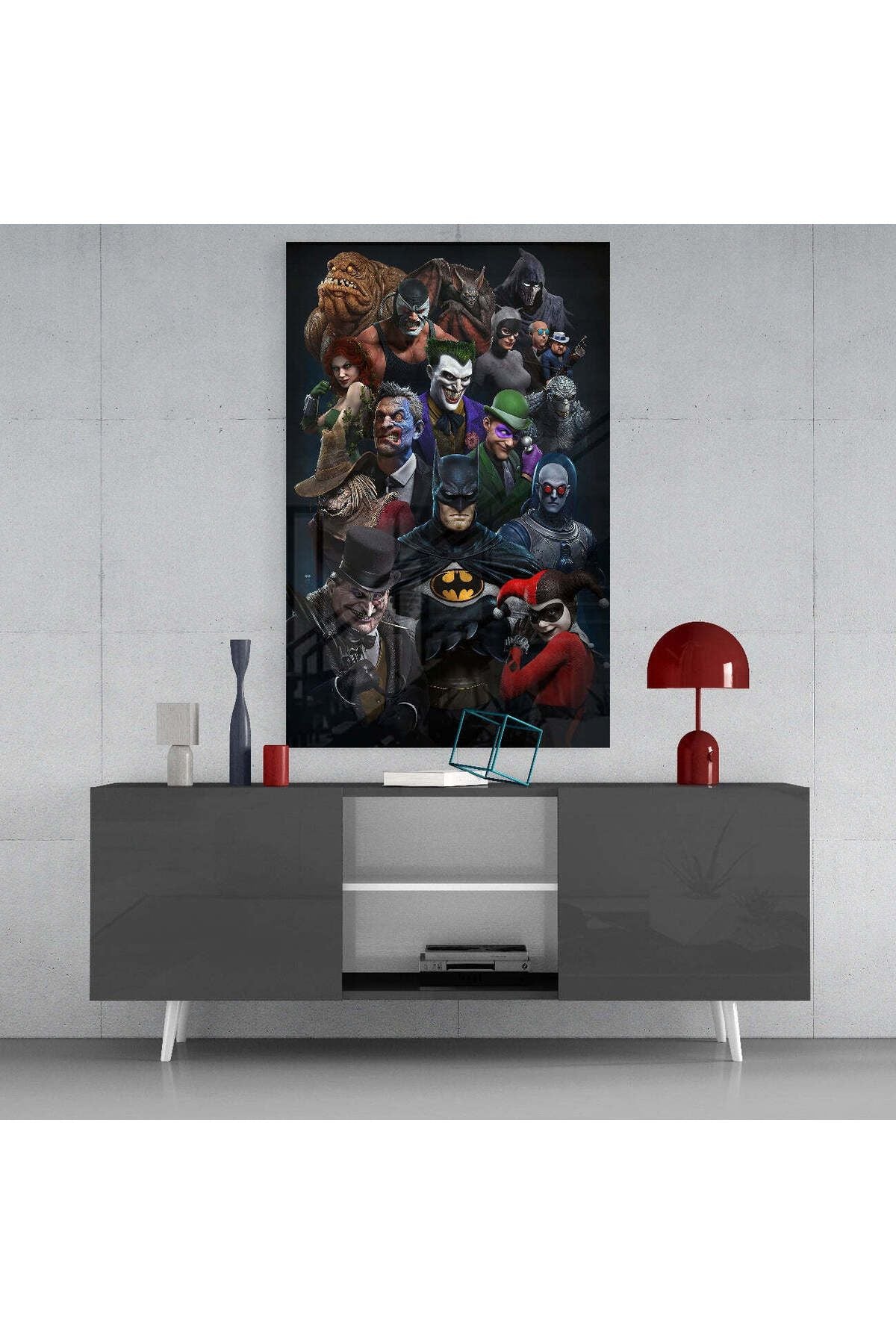 Batman Evreni Cam Tablo