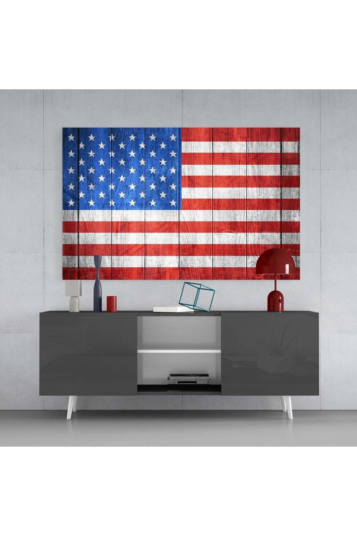 Amerika bayrağı Cam Tablo