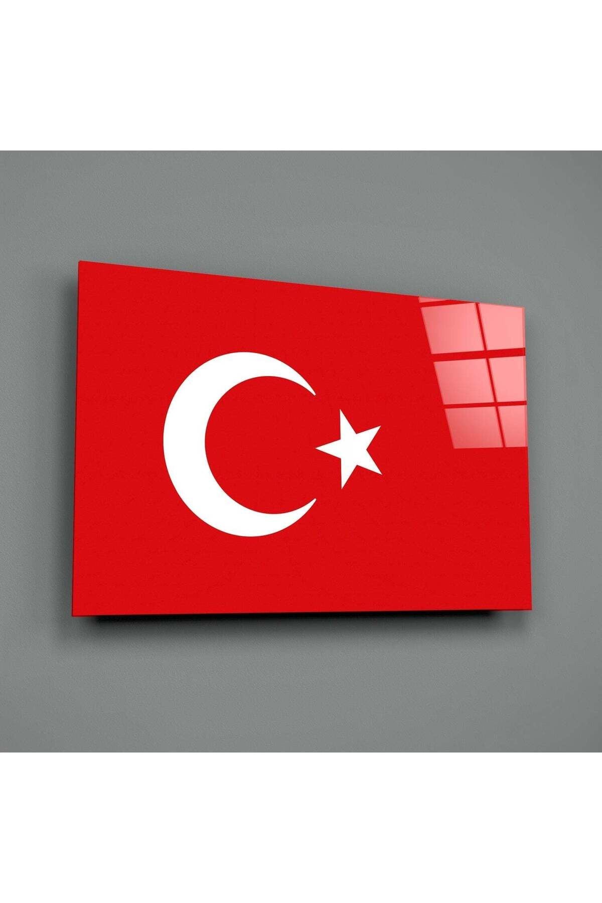 Türk Bayrağı Cam Tablo