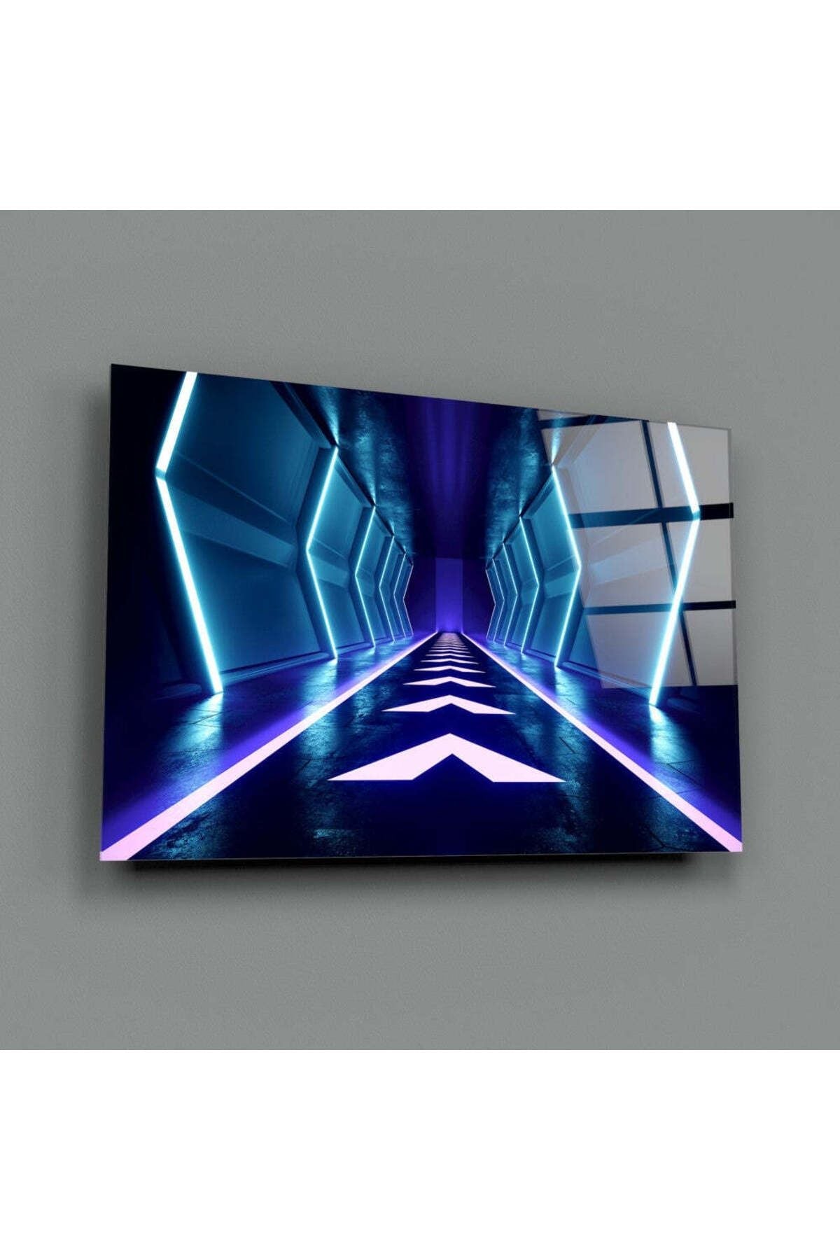 Neon Işıklar Cam Tablo