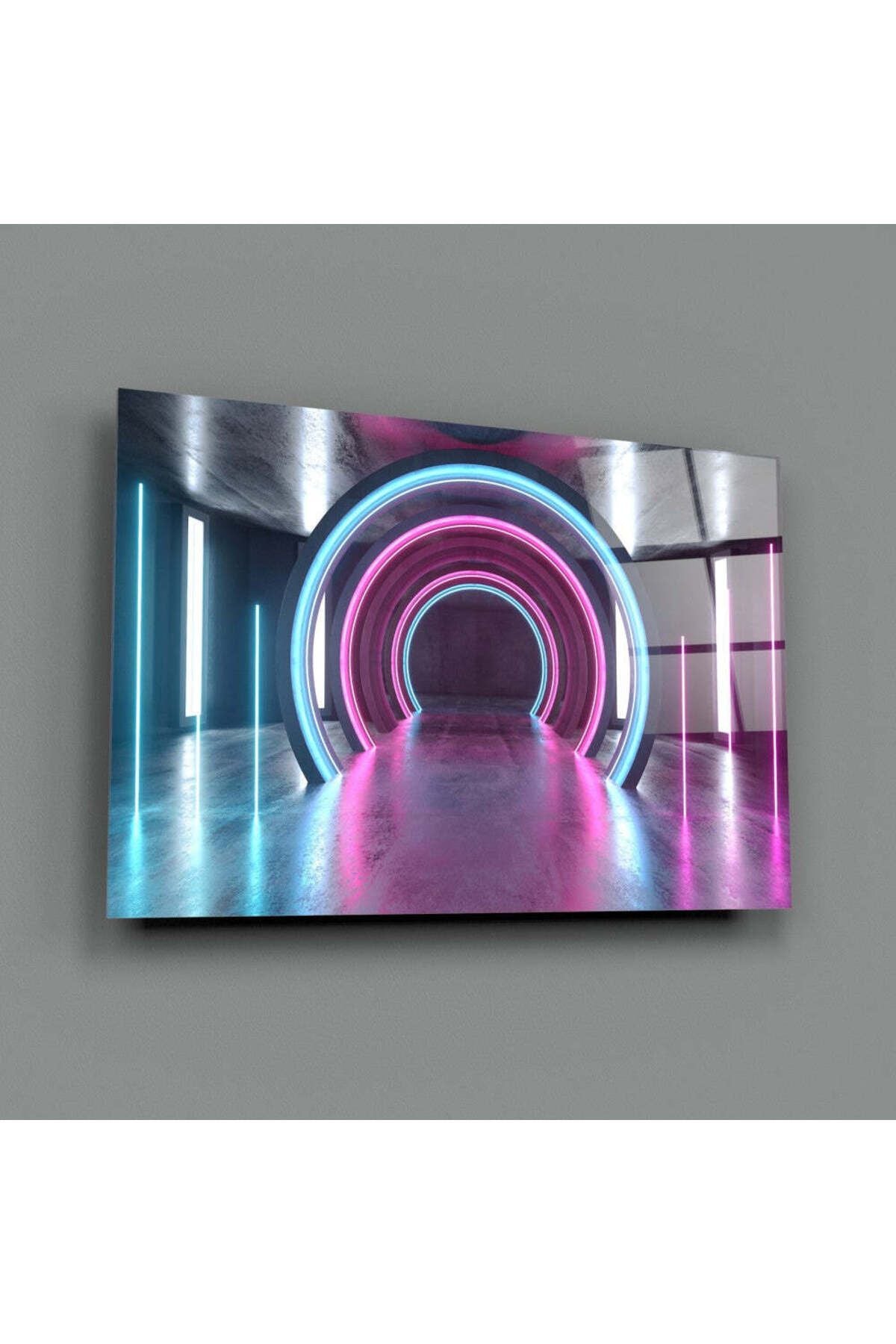 Neon Işıklar Cam Tablo