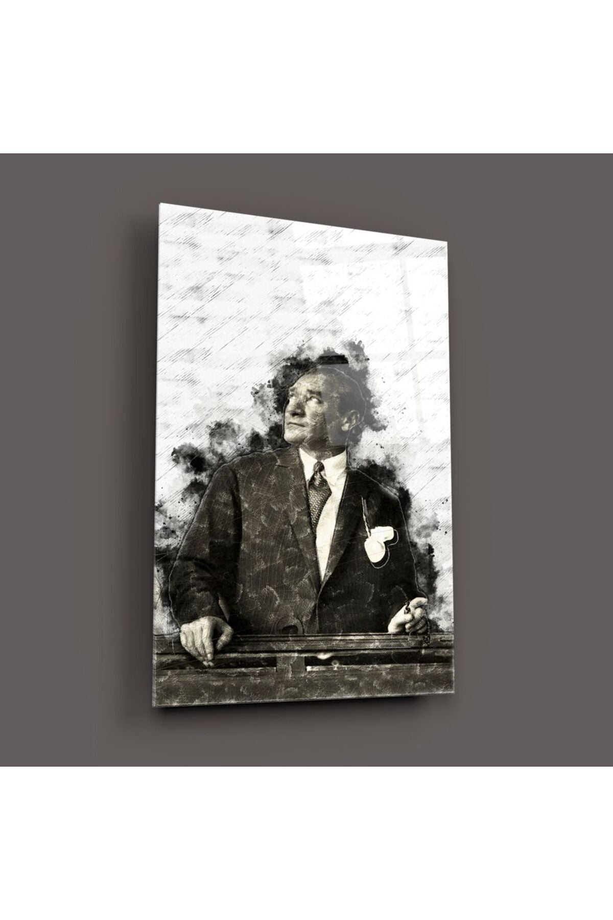 Atatürk Portre Cam Tablo
