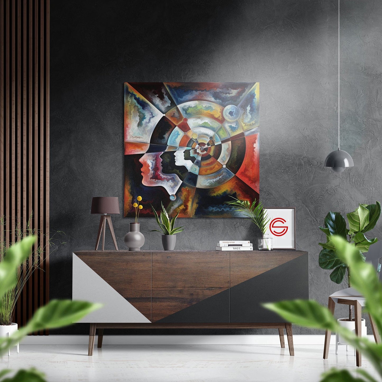 Spiral Düşünceler Fırçalı Metalik Alu-Dibond
