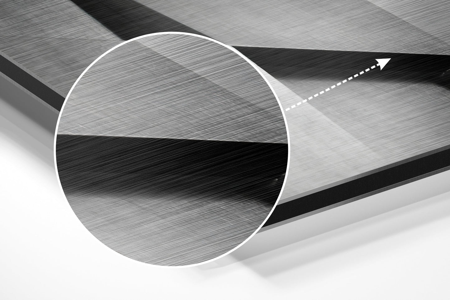 Geometrik Binalar Fırçalı Metalik Alu-Dibond