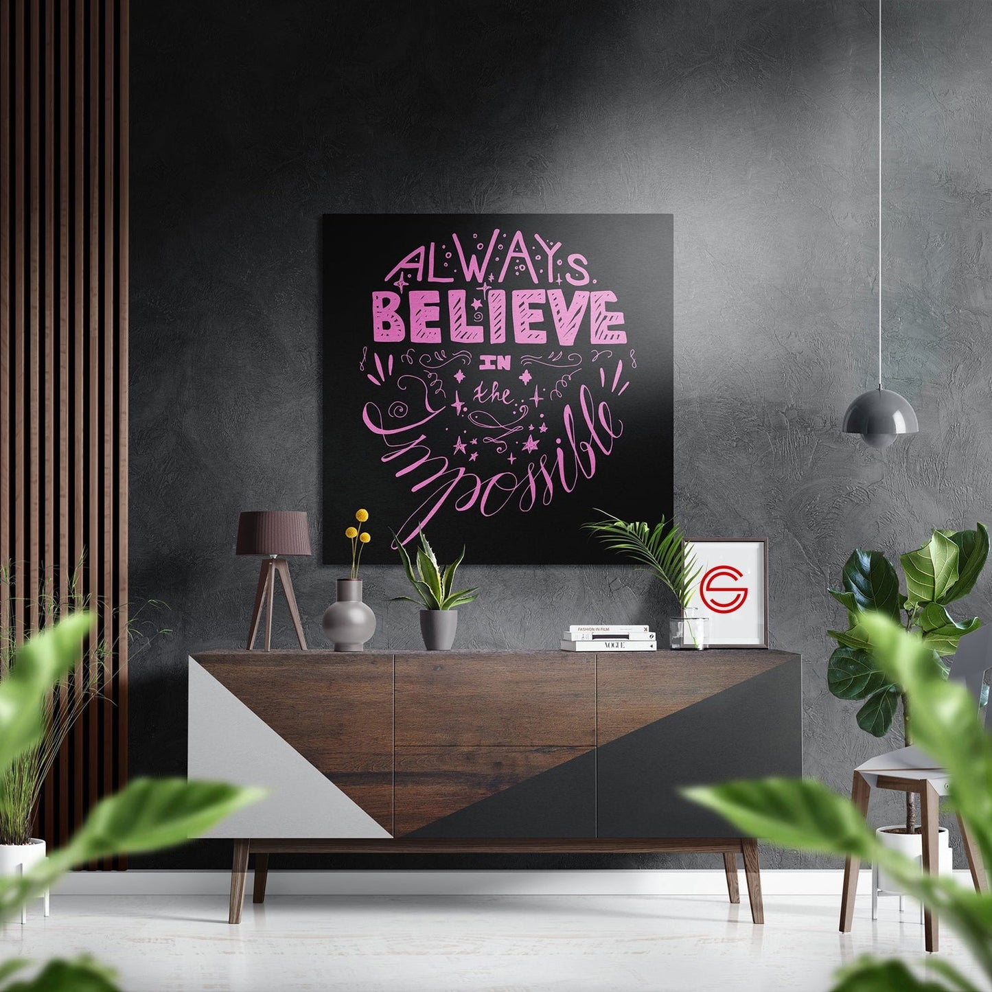Always Believe Fırçalı Metalik Alu-Dibond