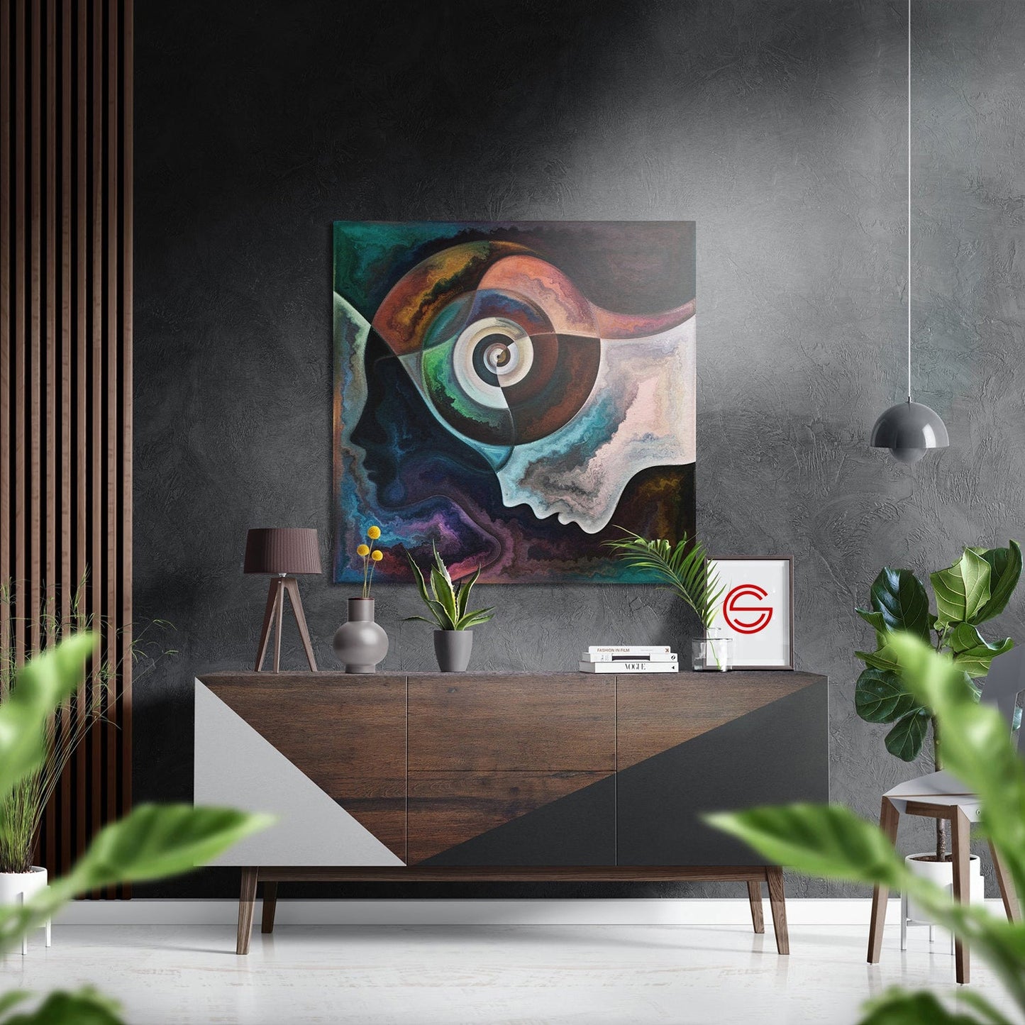 Spiral Düşünceler Fırçalı Metalik Alu-Dibond