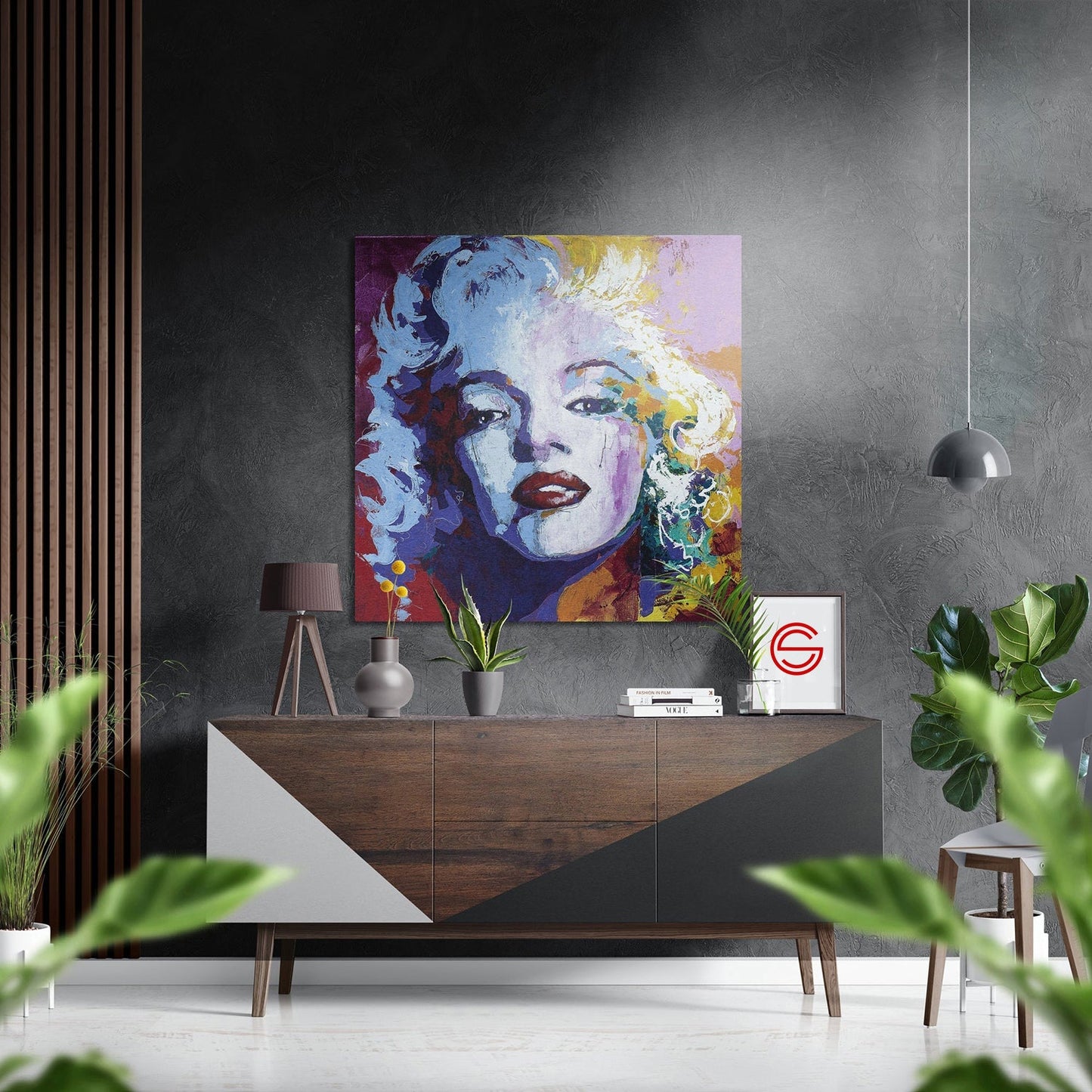Marilyn Monroe Fırçalı Metalik Alu-Dibond