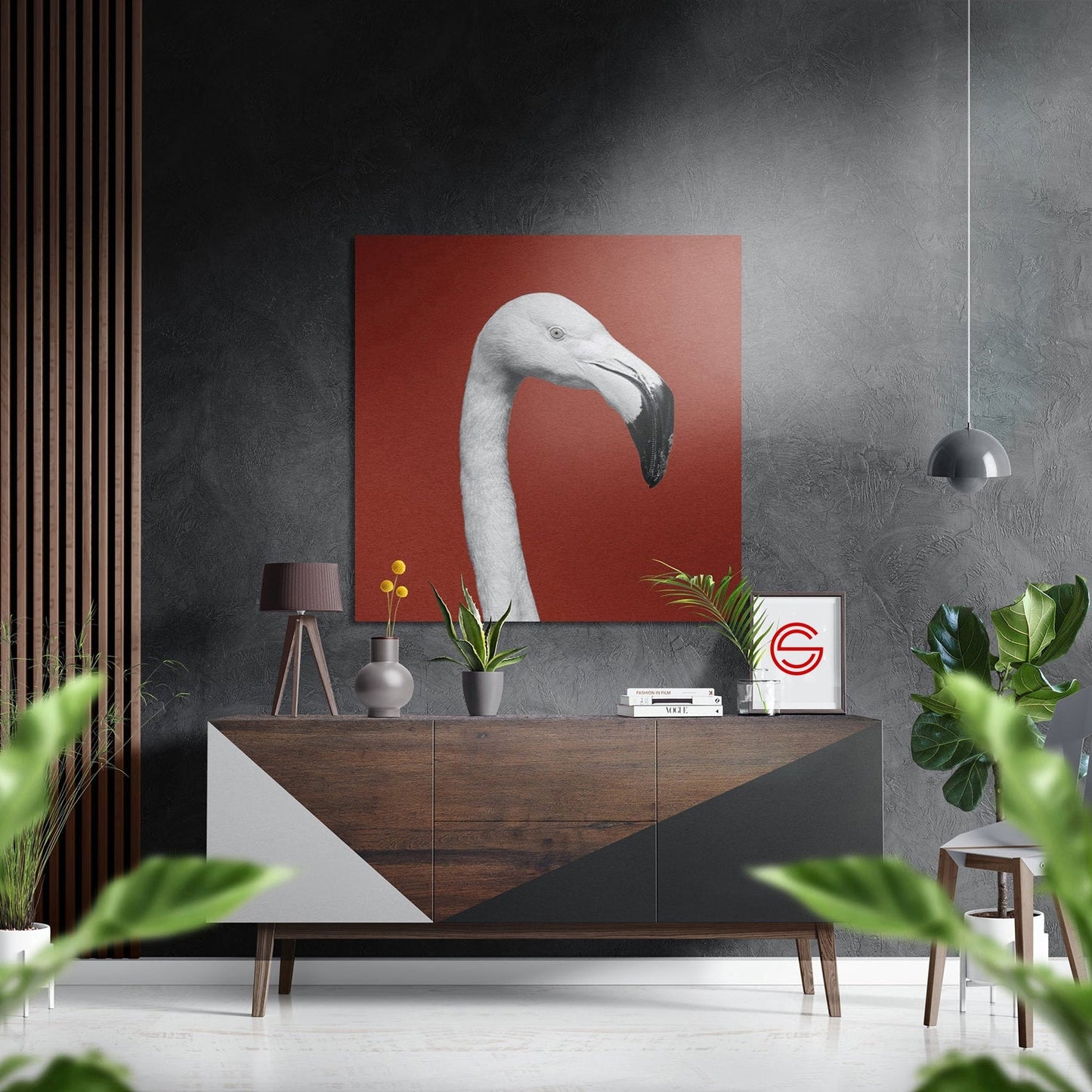 Albino Flamingo Fırçalı Metalik Alu-Dibond