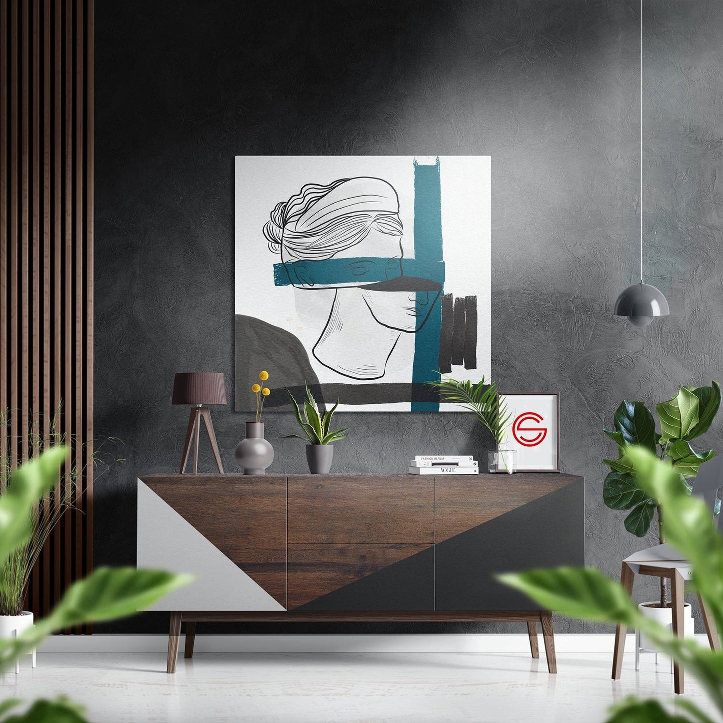 Modern Sanat Fırçalı Metalik Alu-Dibond