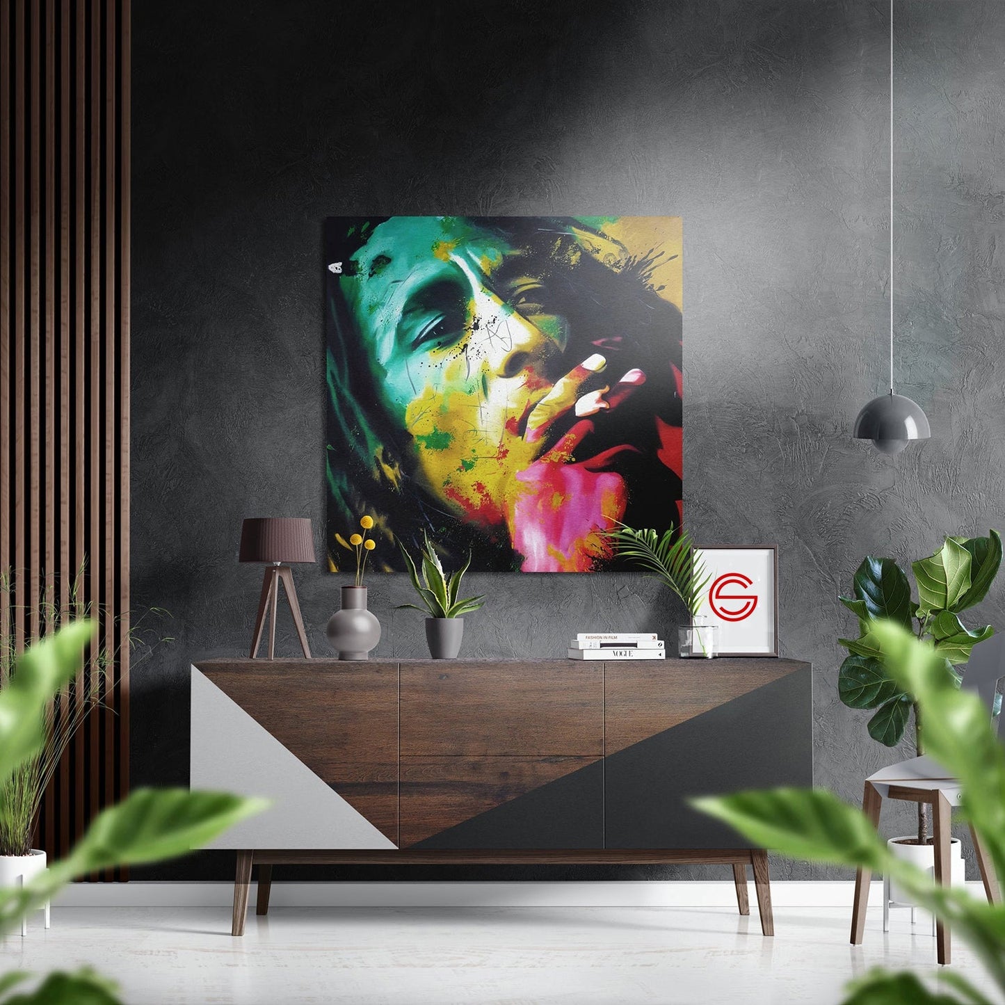 Bob Marley Fırçalı Metalik Alu-Dibond