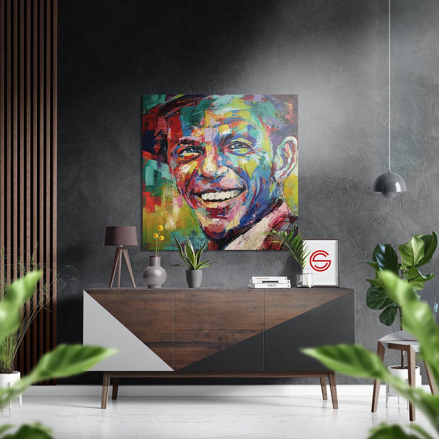 Frank Sinatra Fırçalı Metalik Alu-Dibond