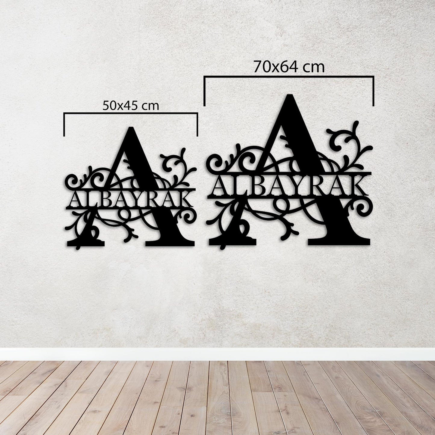 Letter Name Design - Personalized Metal Wall Decor
