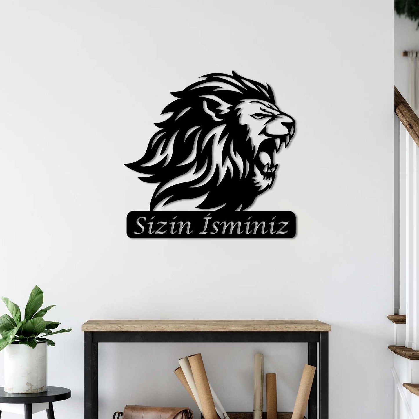 Asaletin Simgesi Aslan Metal Tablo