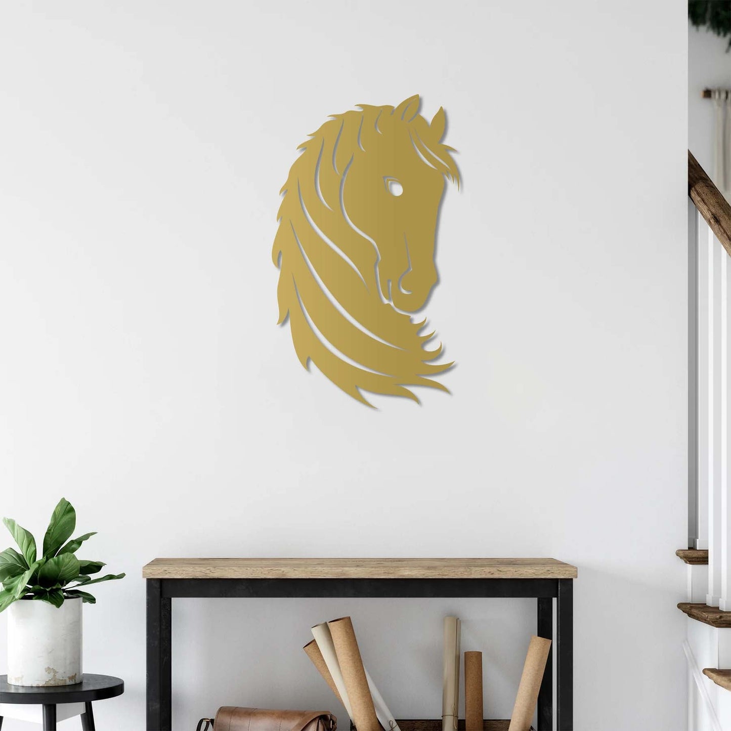 Noble Look Horse Figure Metal Painting