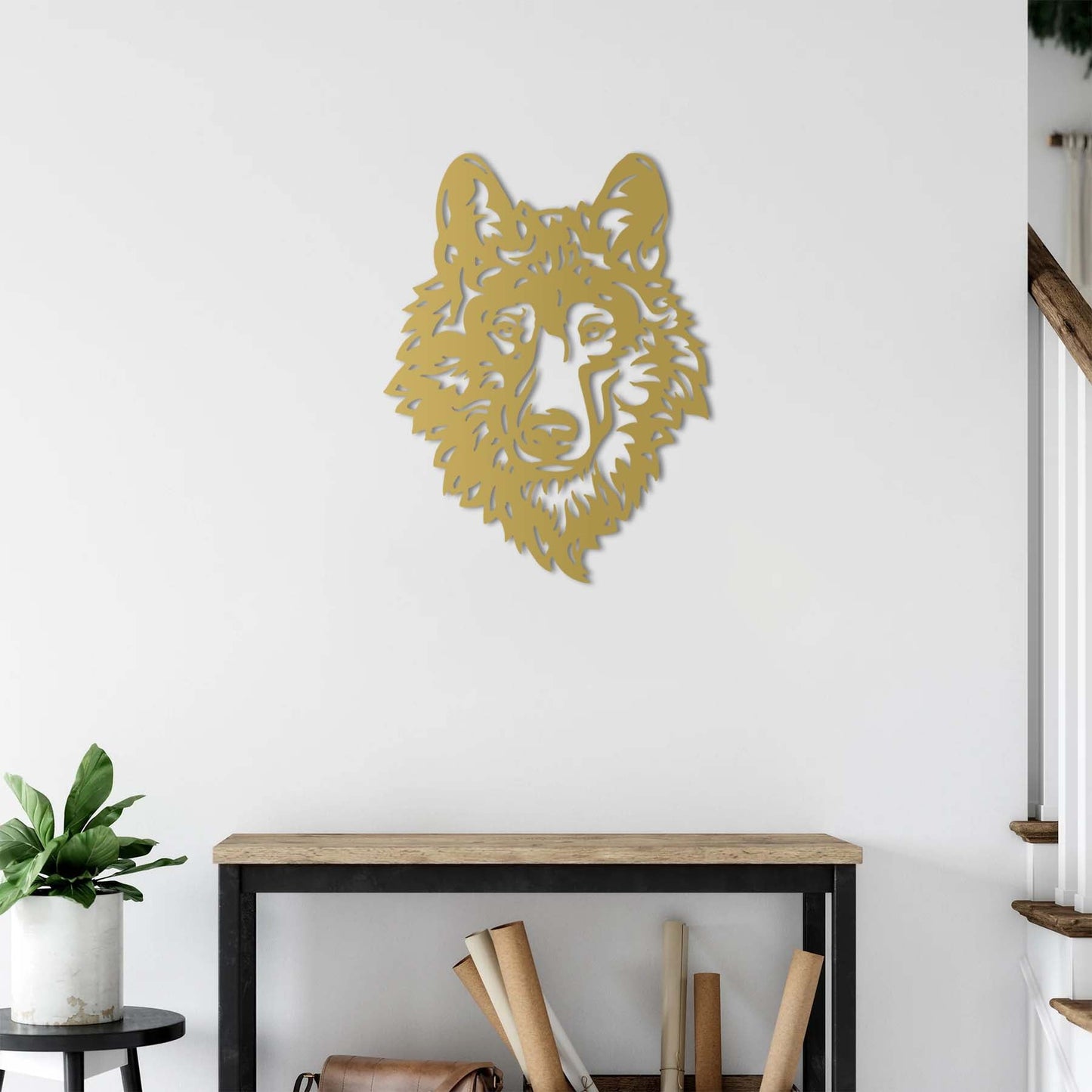 Noble Wolf Metal Painting