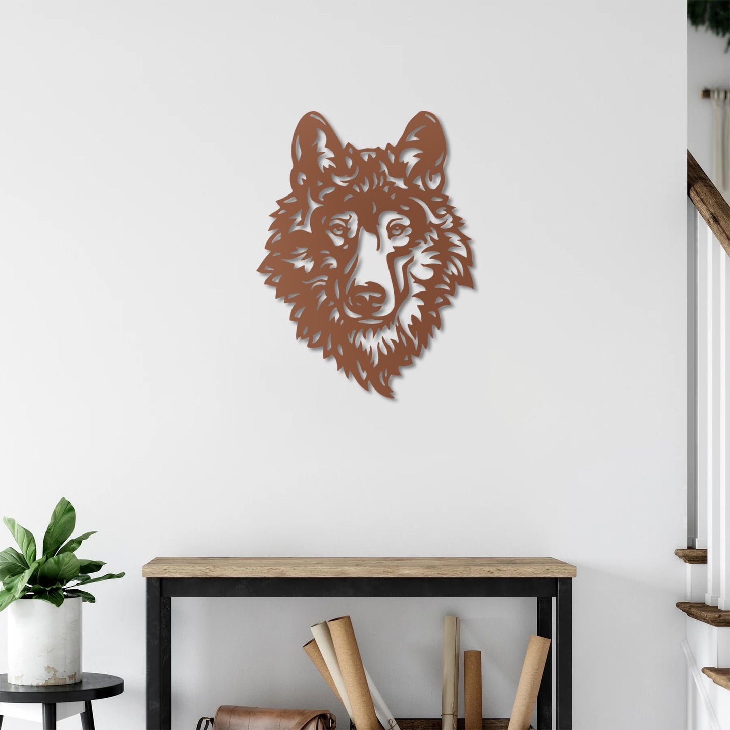 Noble Wolf Metal Painting
