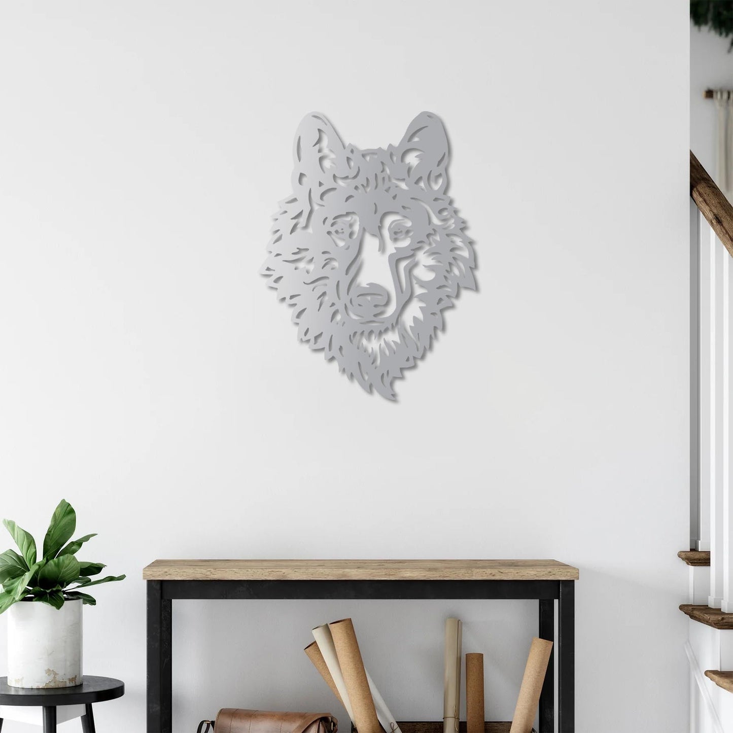 Noble Wolf Metal Painting