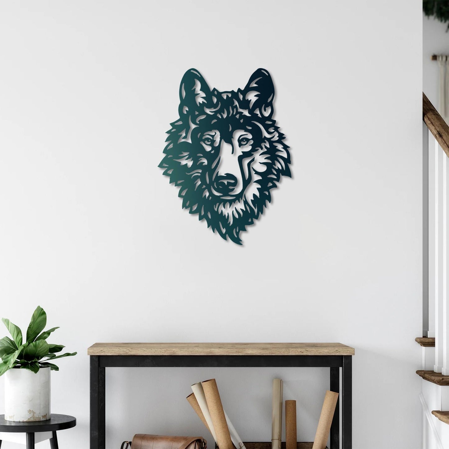 Noble Wolf Metal Painting