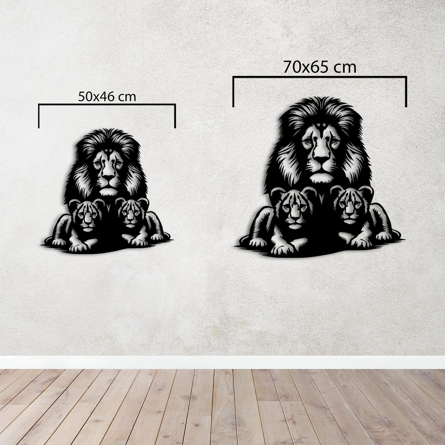 Aslan Ailesi Metal Tablo