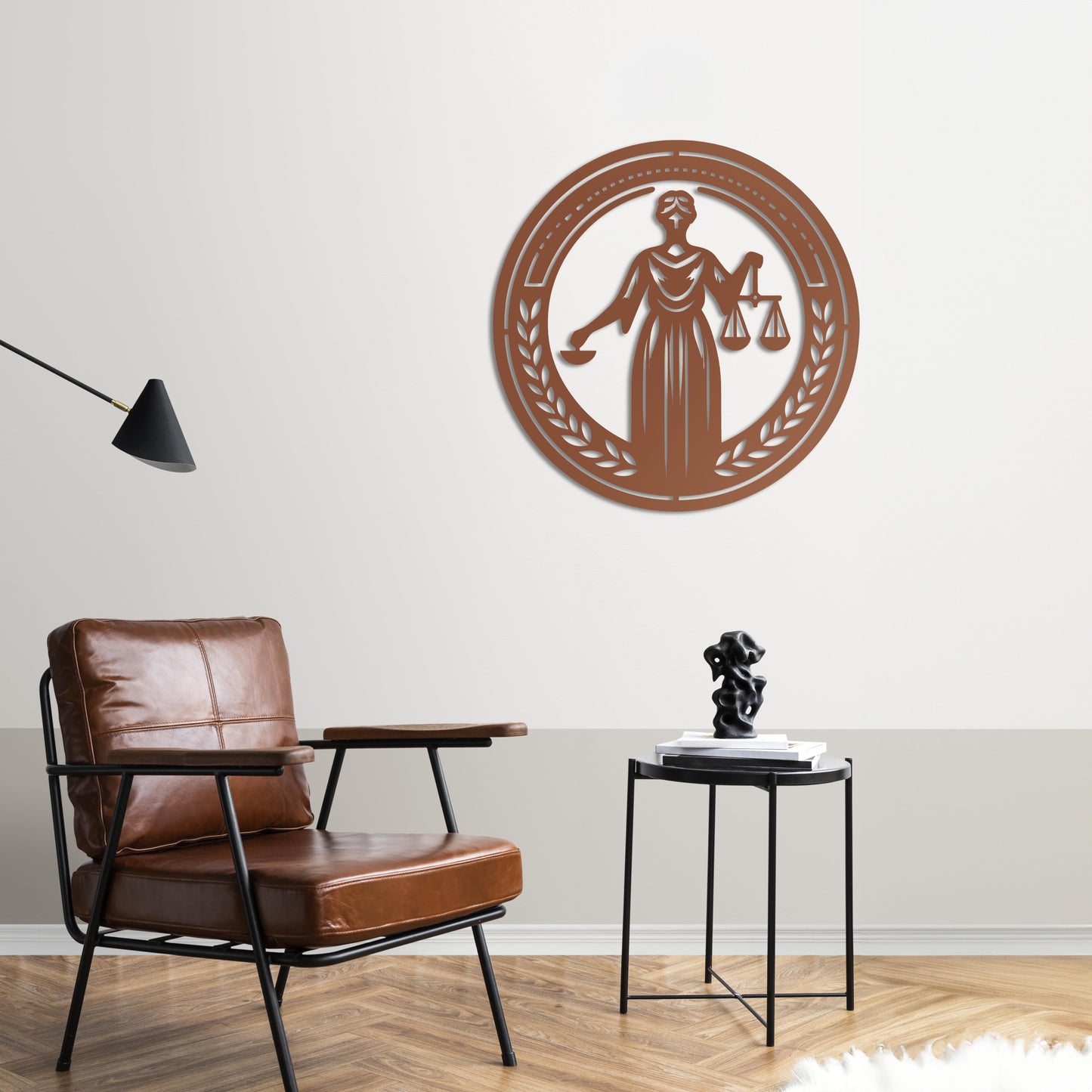 Metal Painting Symbol of Justice