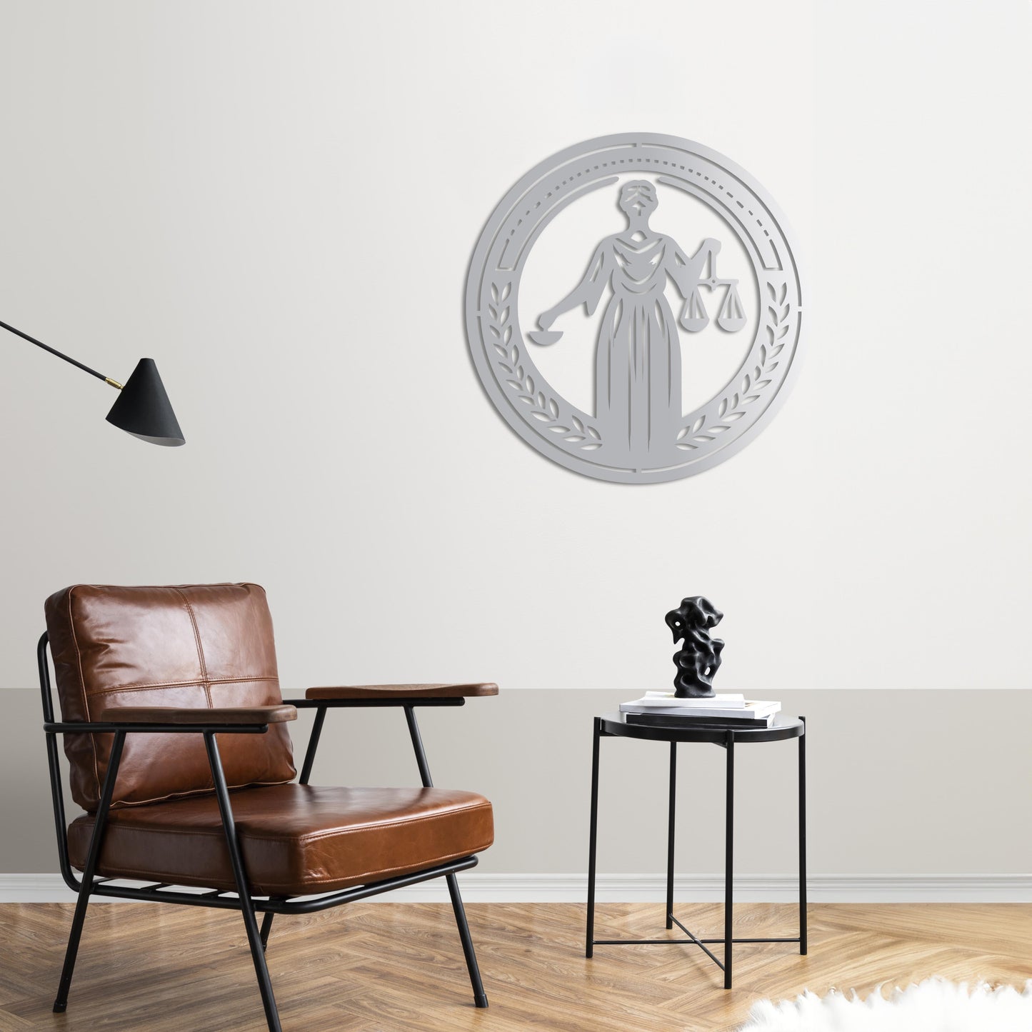Metal Painting Symbol of Justice