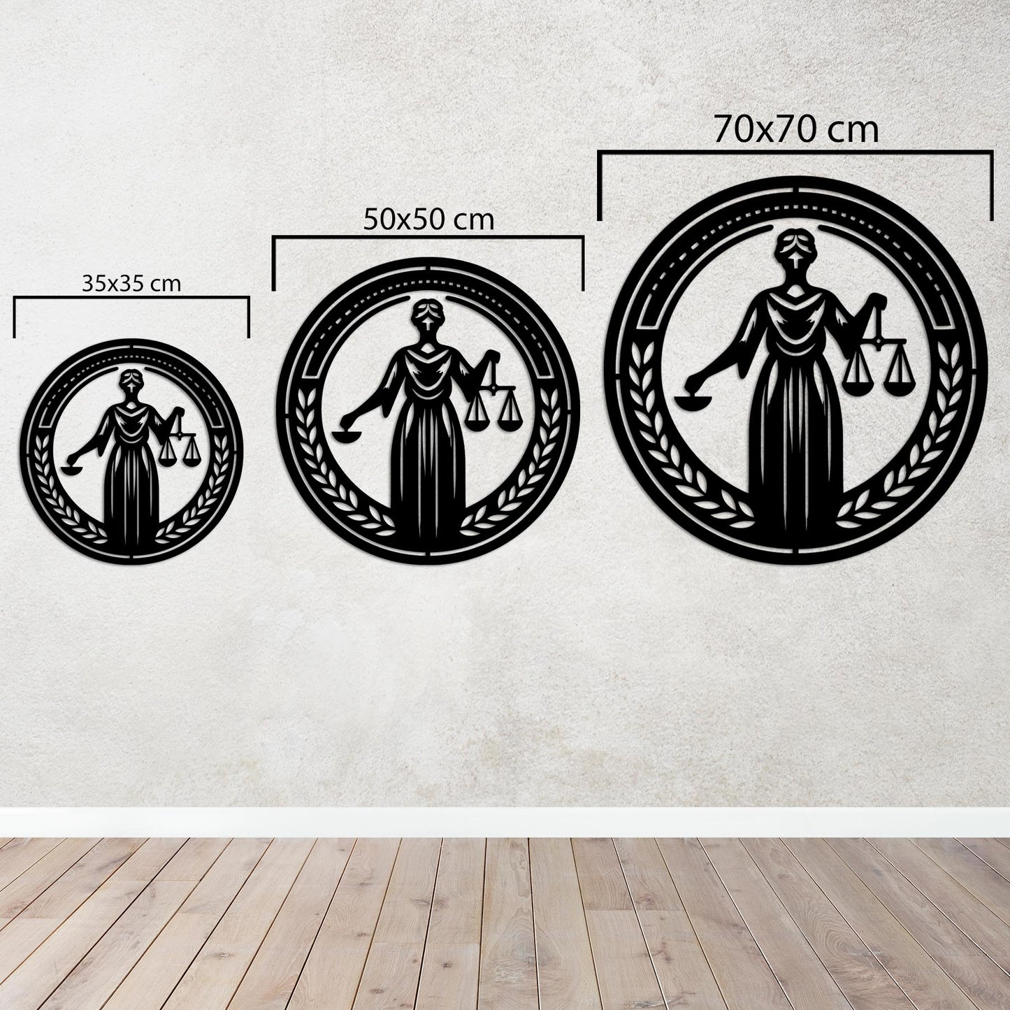 Metal Painting Symbol of Justice