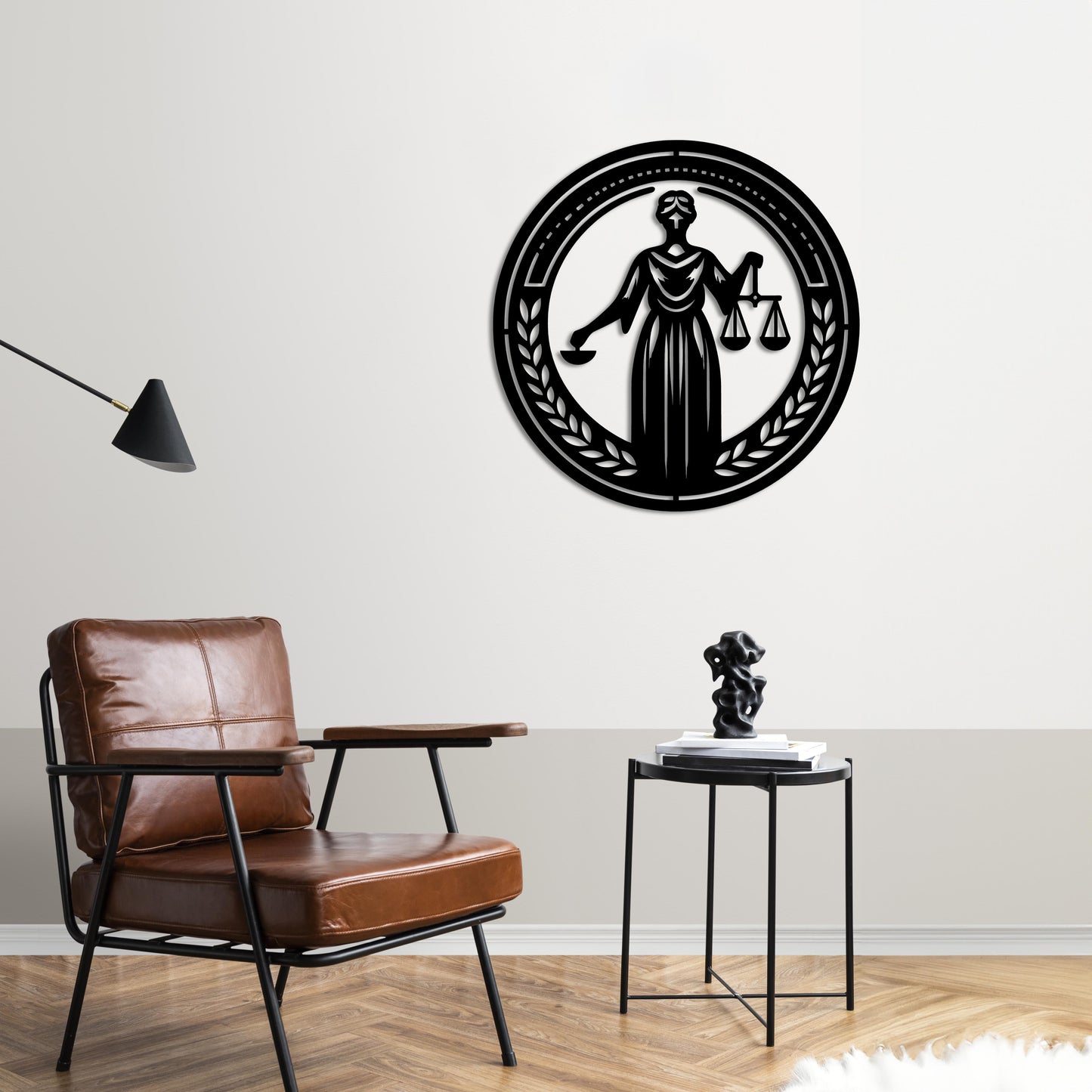 Metal Painting Symbol of Justice
