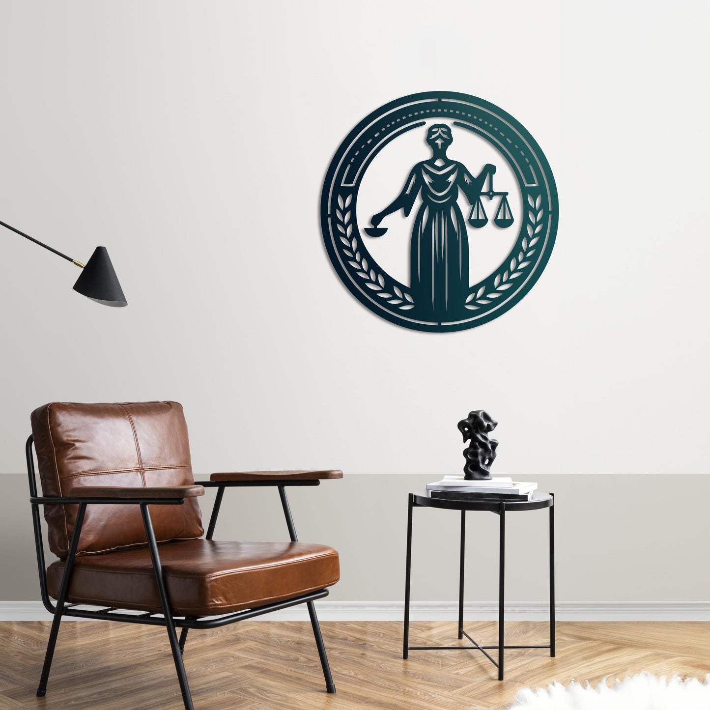 Metal Painting Symbol of Justice