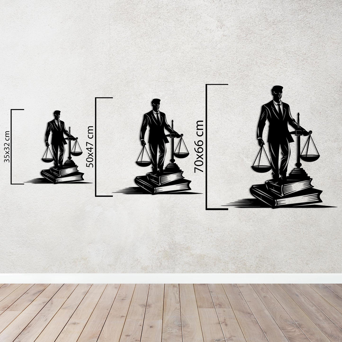 Metal Painting Representing Justice